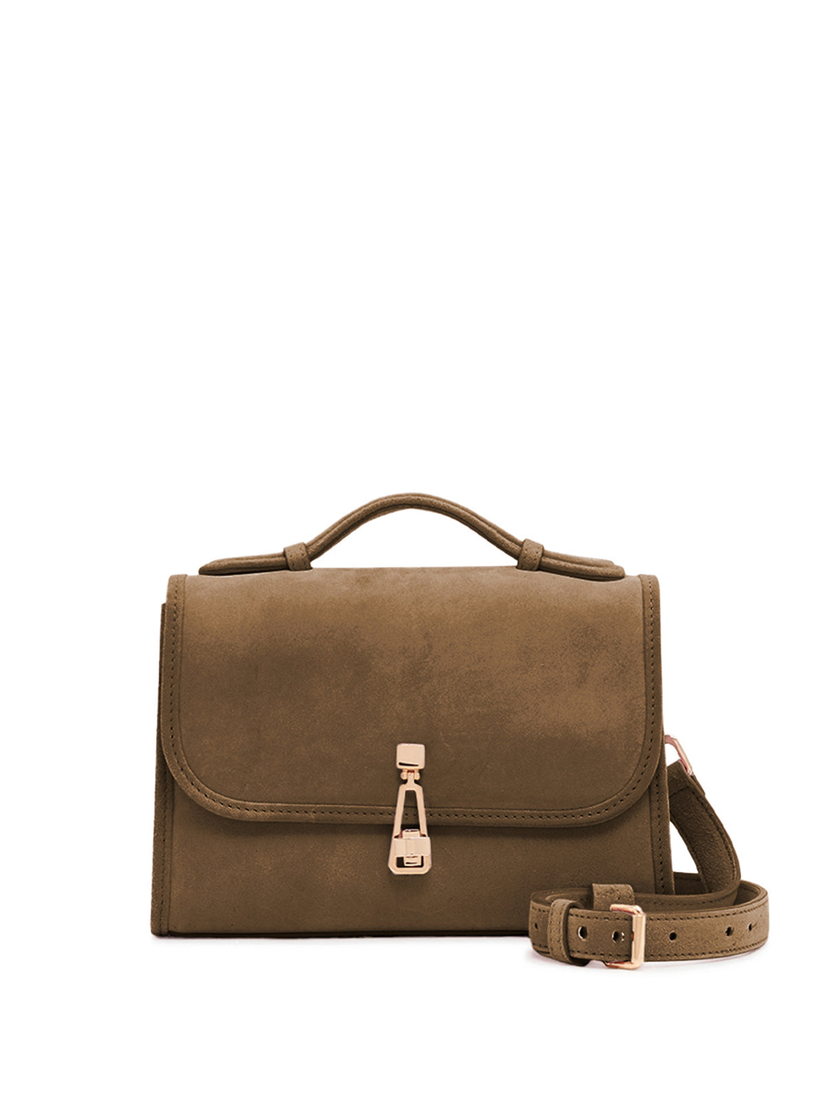 Small Suede Leonora Flap Bag