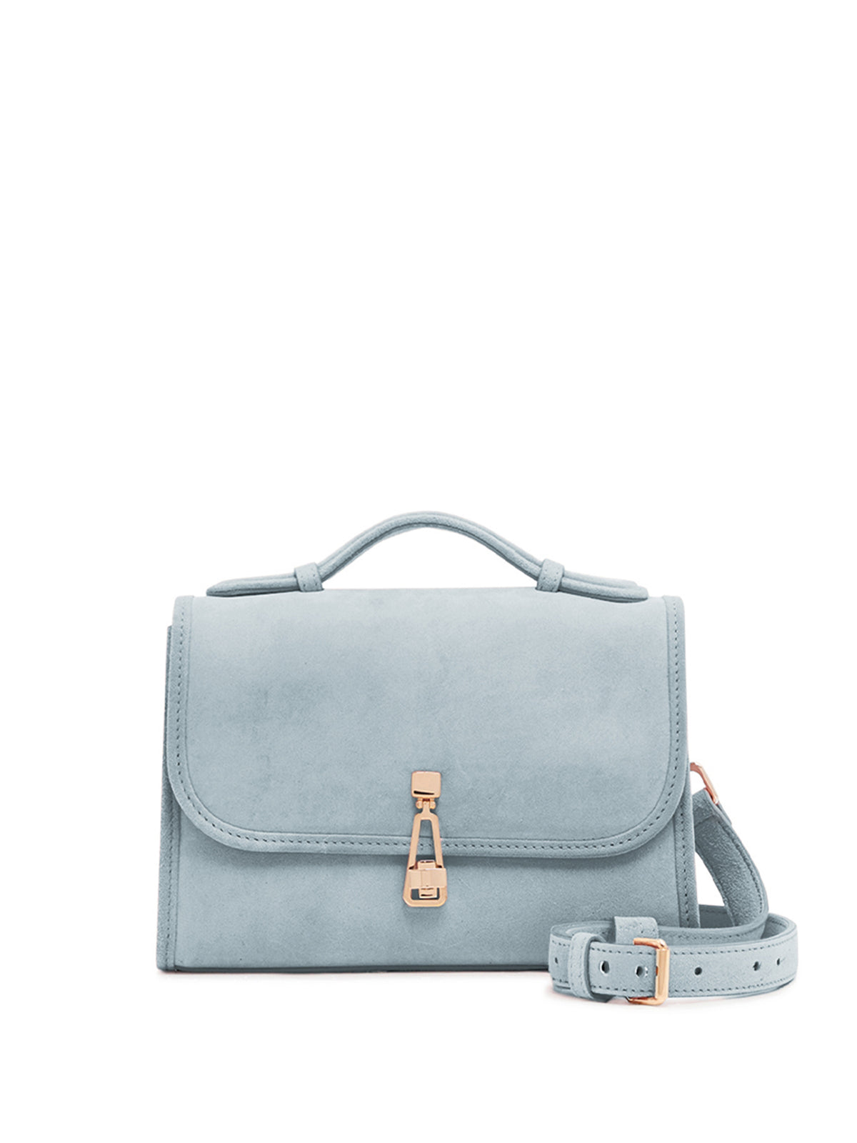 Small Suede Leonora Flap Bag