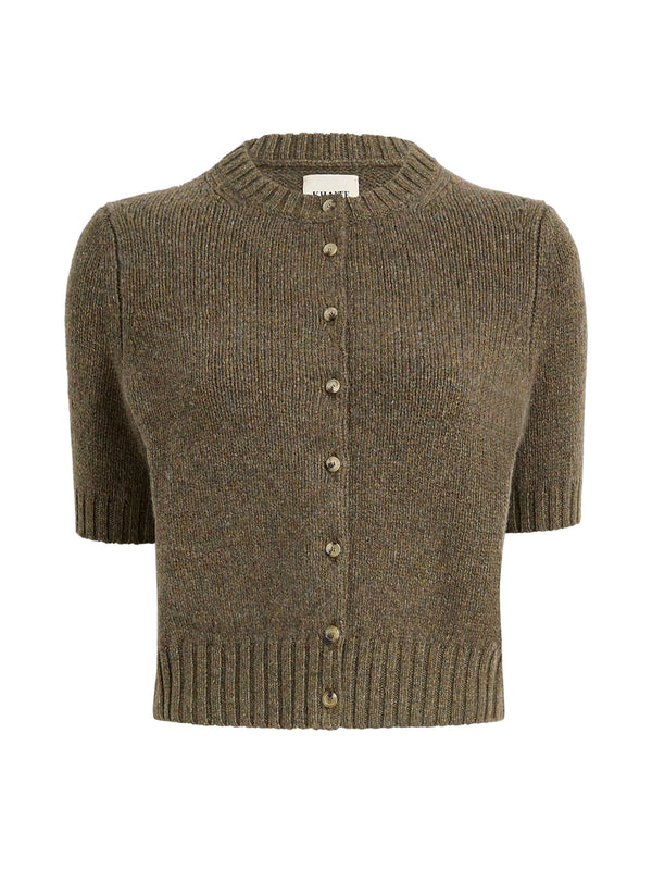 Nora Cashmere Short-Sleeve Cardigan