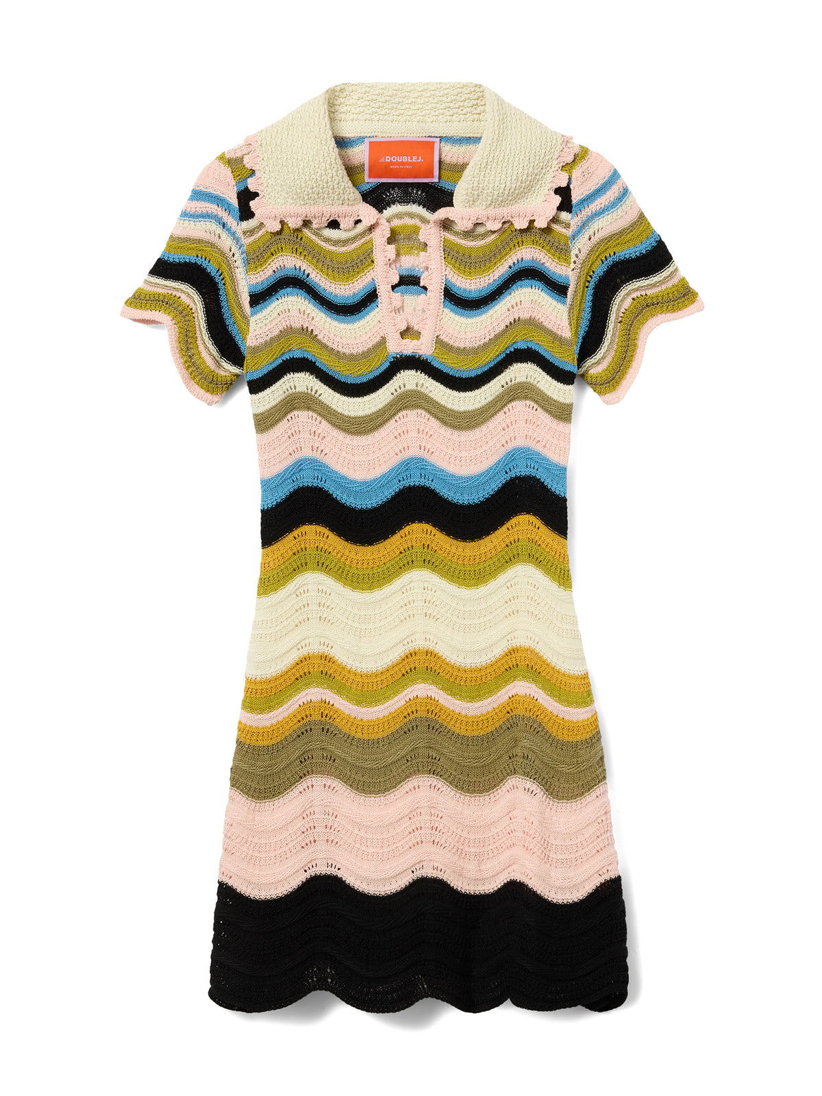 Crochet Chevron Mini Dress