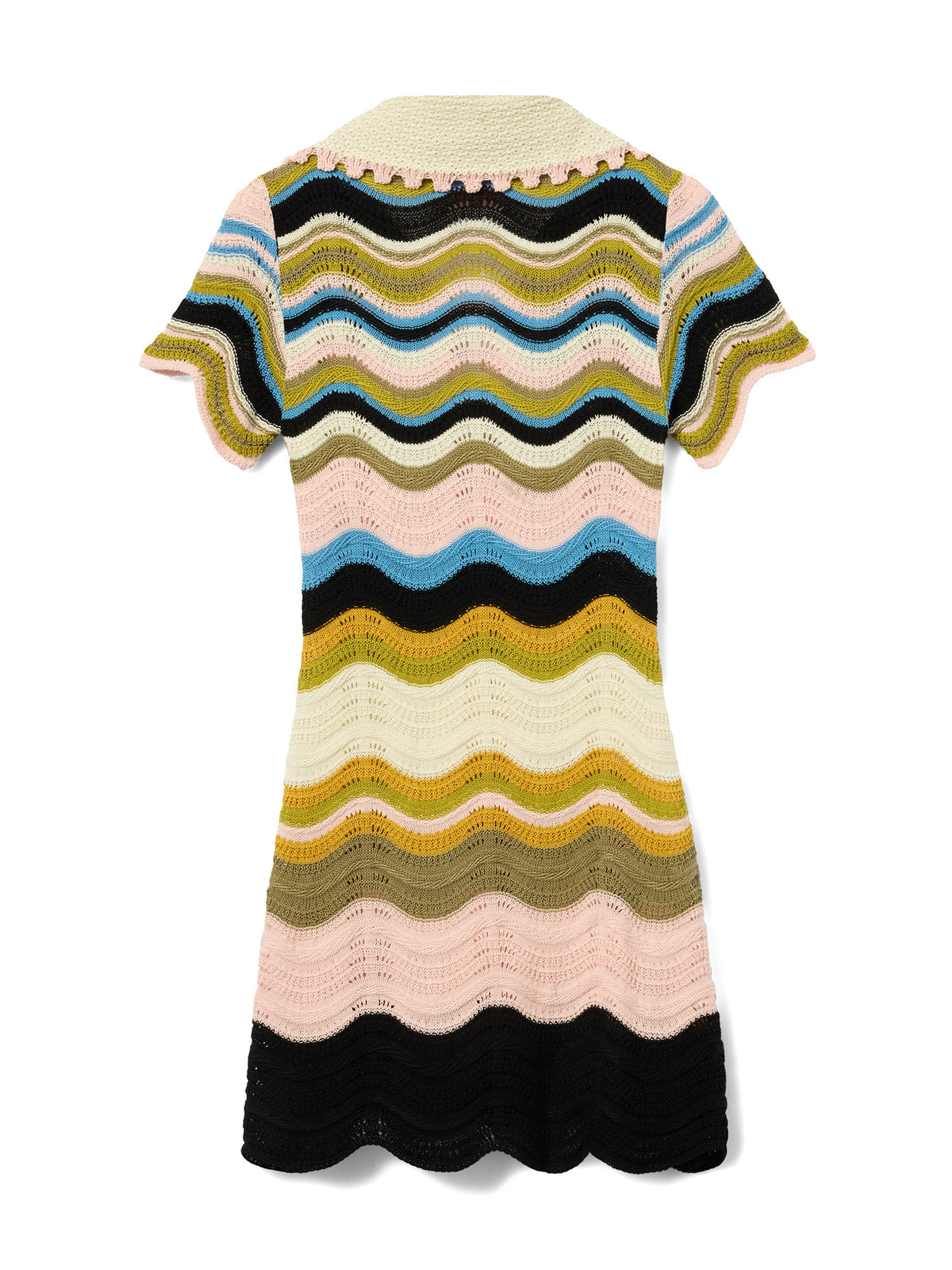Crochet Chevron Mini Dress