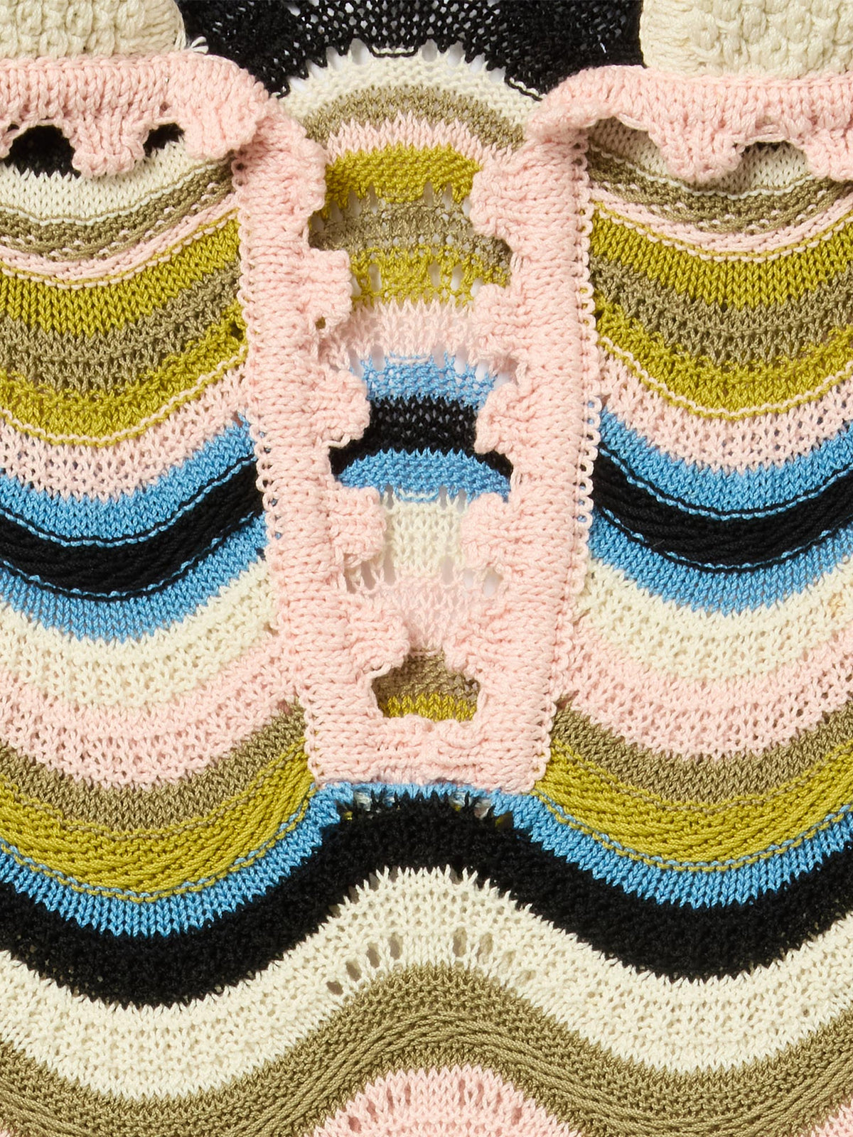 Crochet Chevron Mini Dress