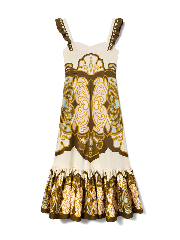 Gingerbread Cotton Midi Dress