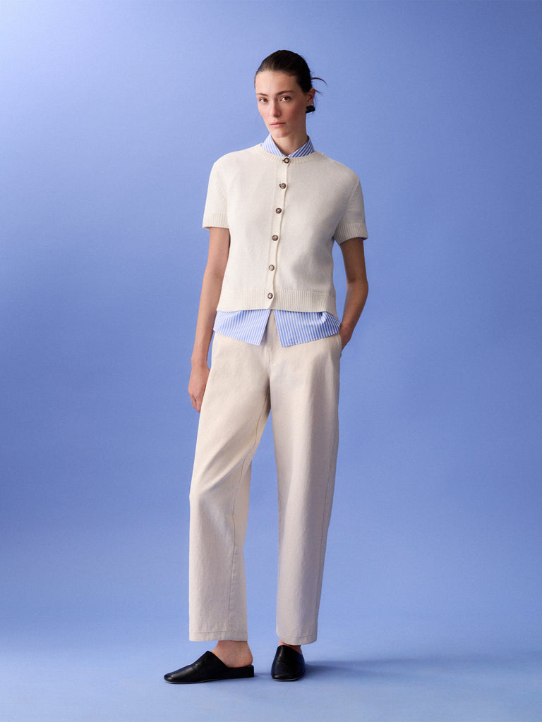 Lafayette 148 | Short Sleeve Crew Neck Cardigan – Kirna Zabête