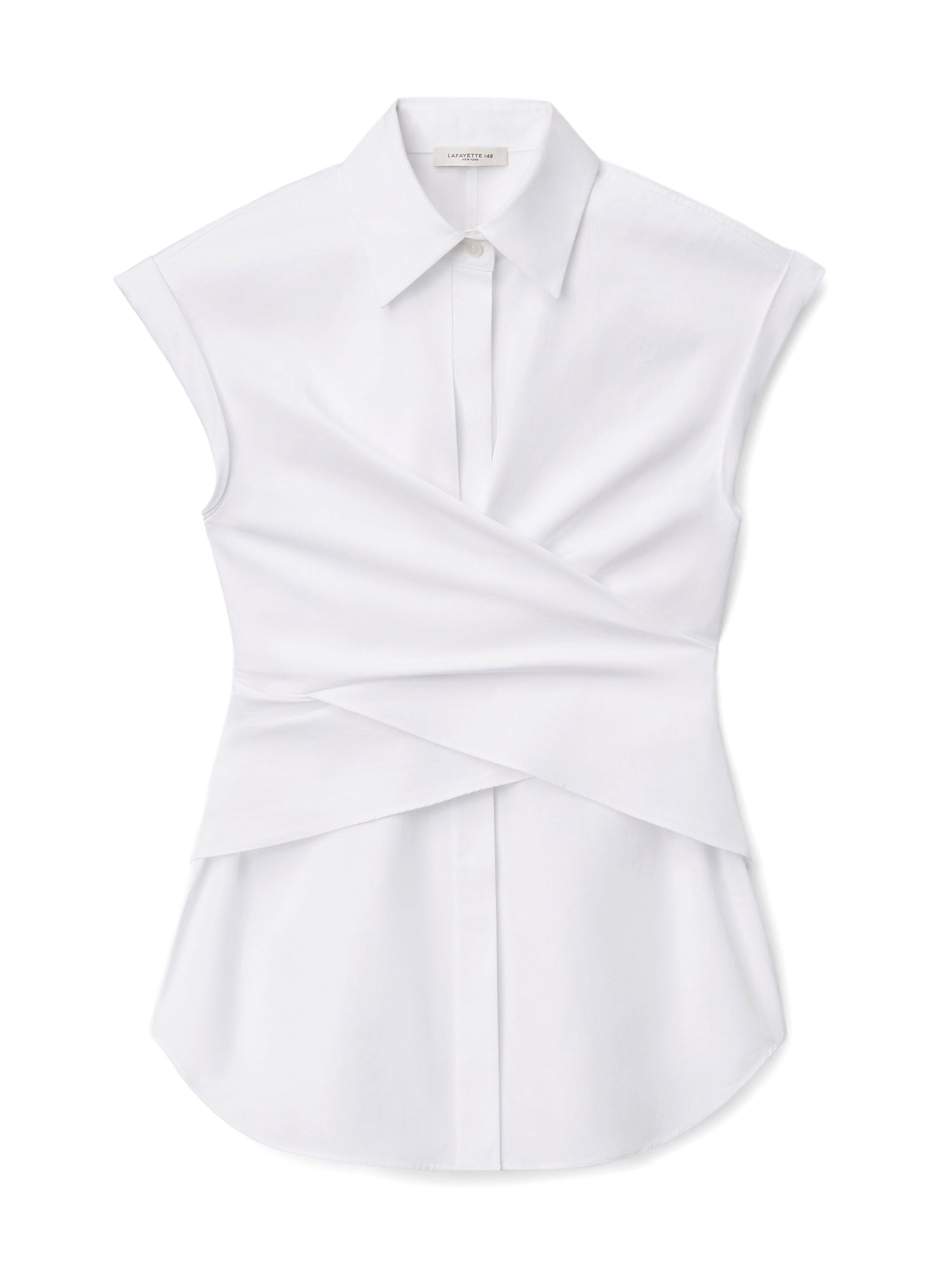 Cotton Poplin Wrap Shirt