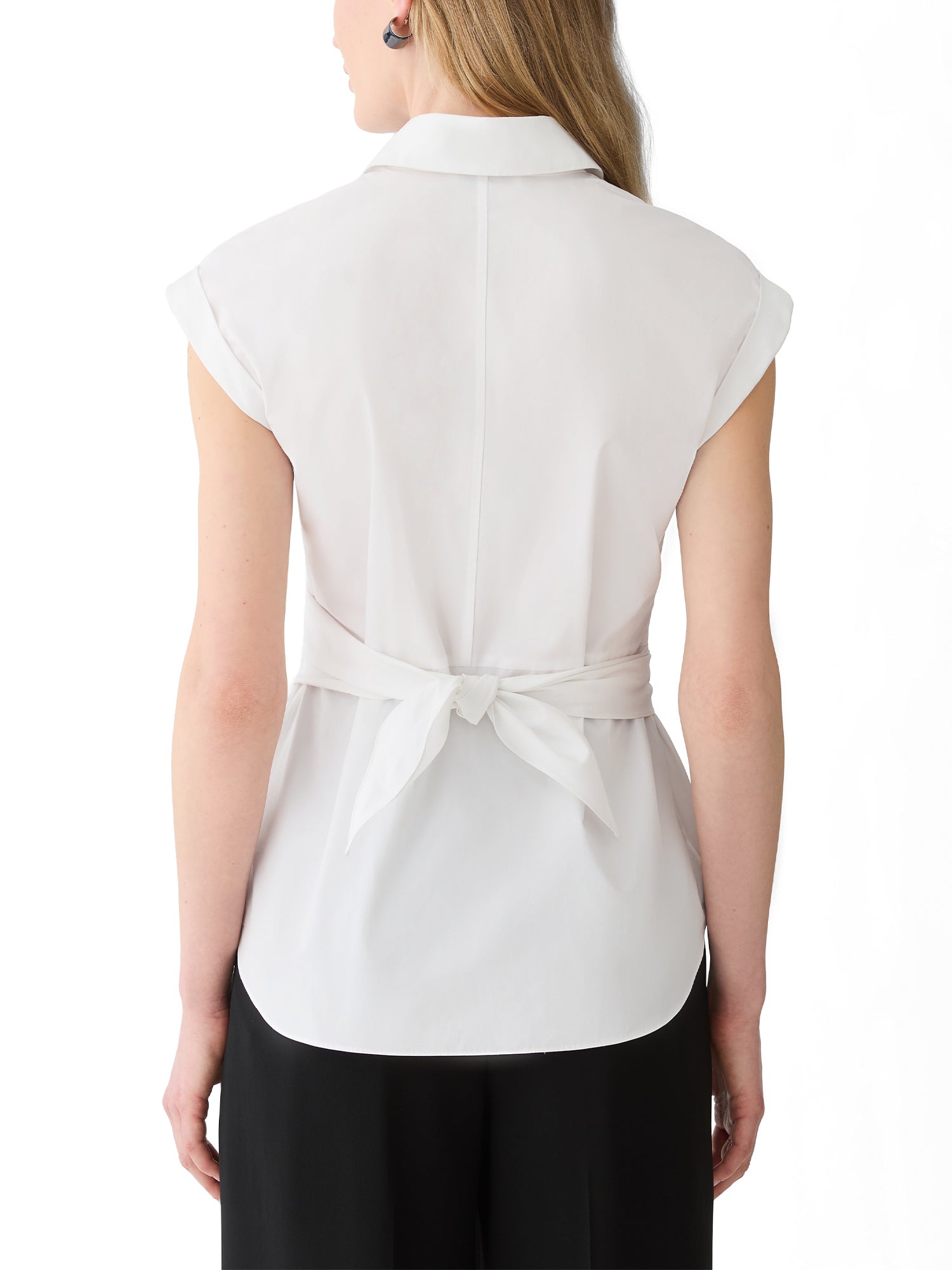 Cotton Poplin Wrap Shirt