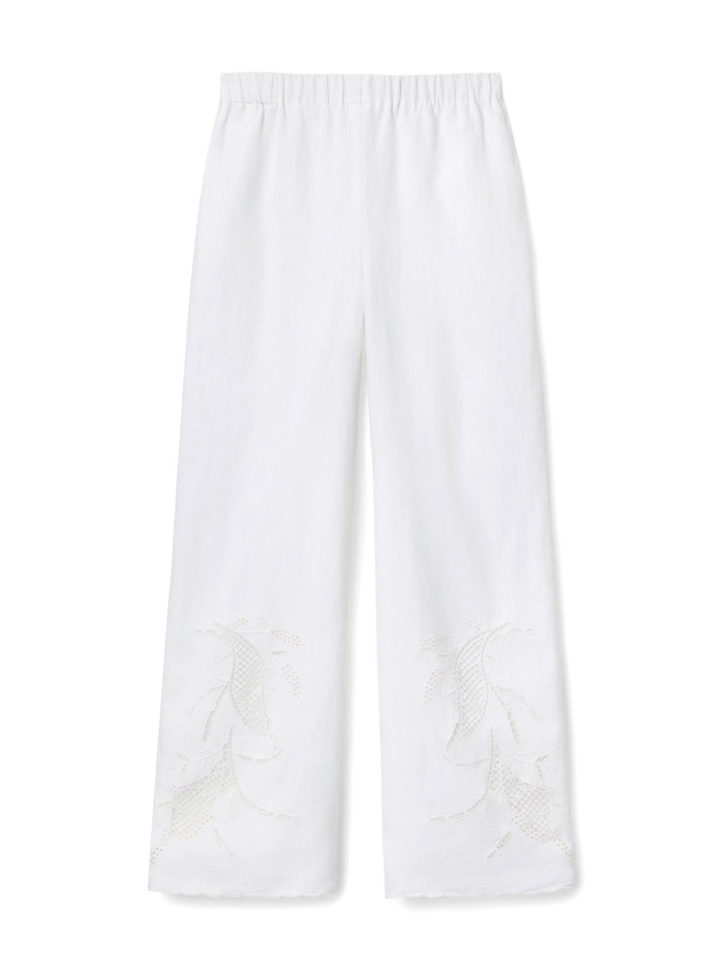 Embroidered Riverside Linen Pants