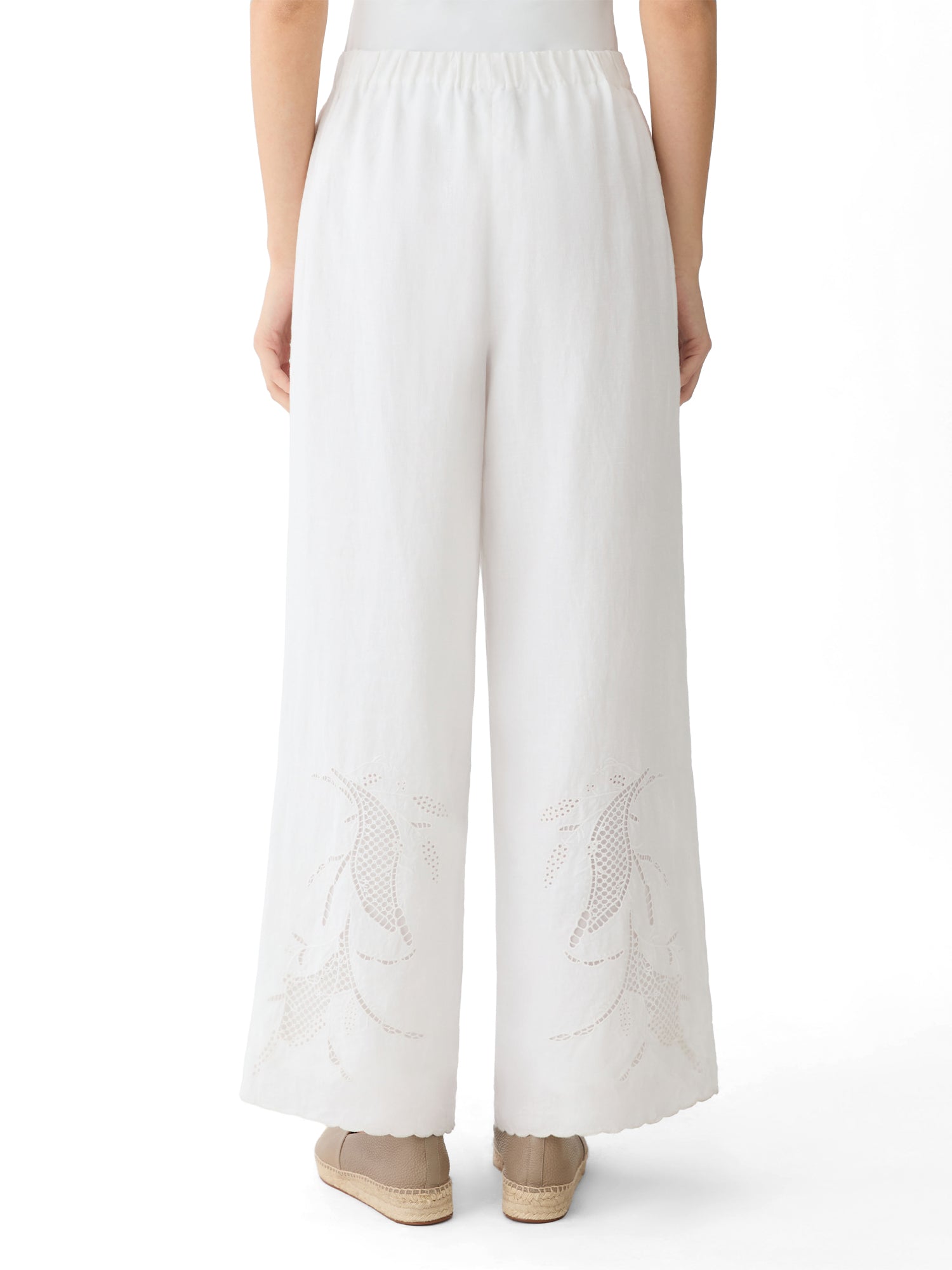 Embroidered Riverside Linen Pants