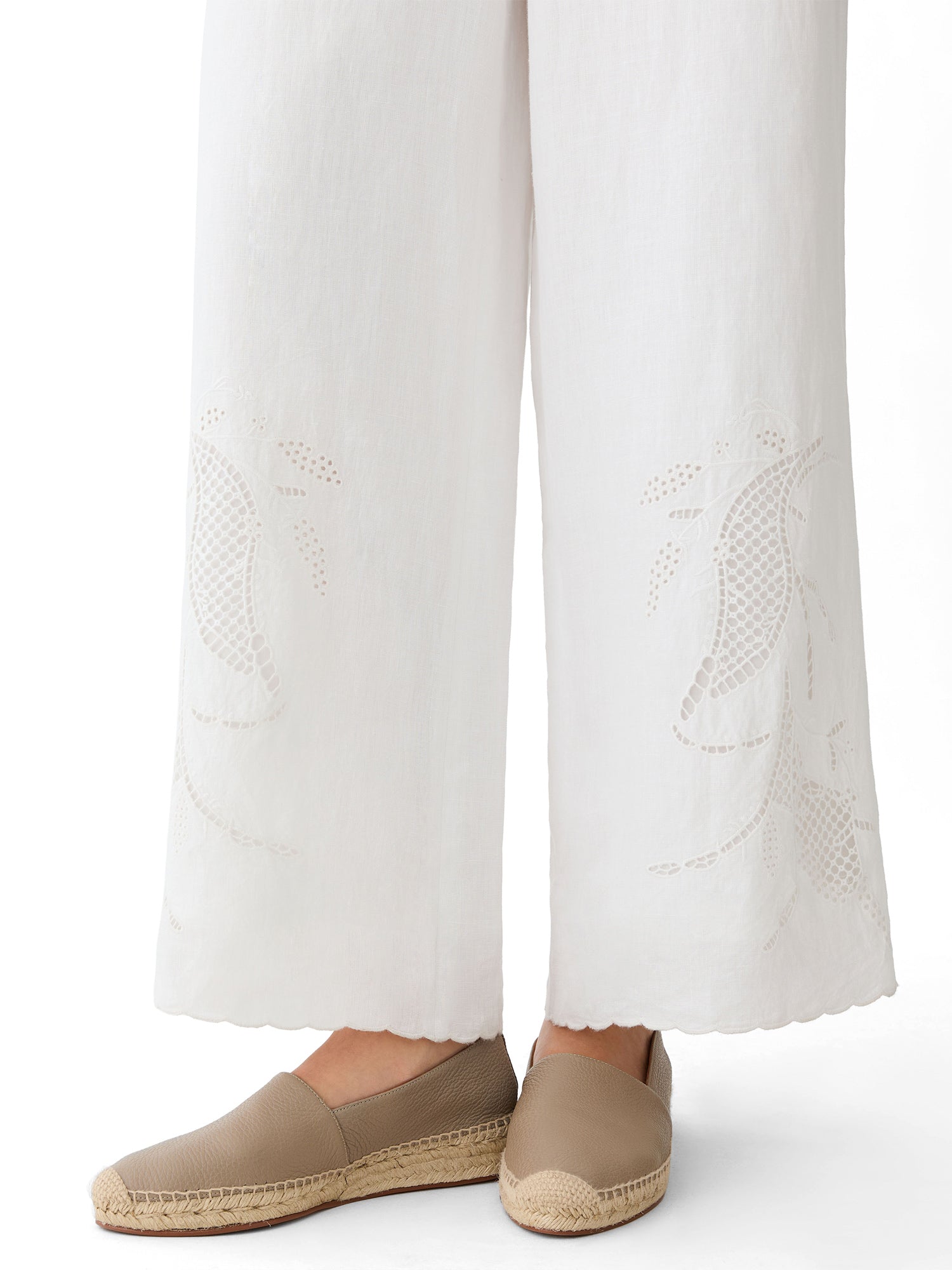 Embroidered Riverside Linen Pants