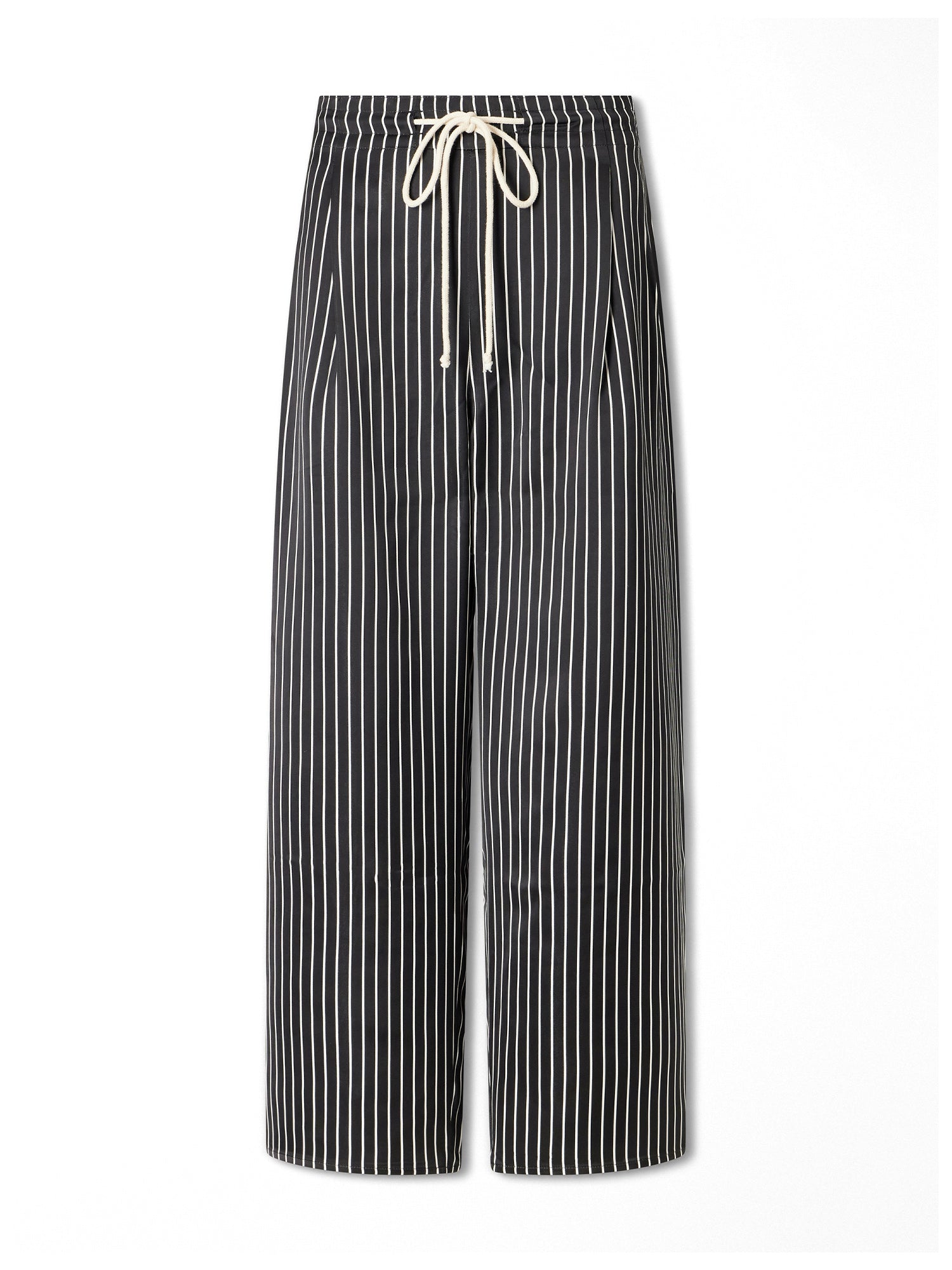 Striped Balloon Drawstring Trousers