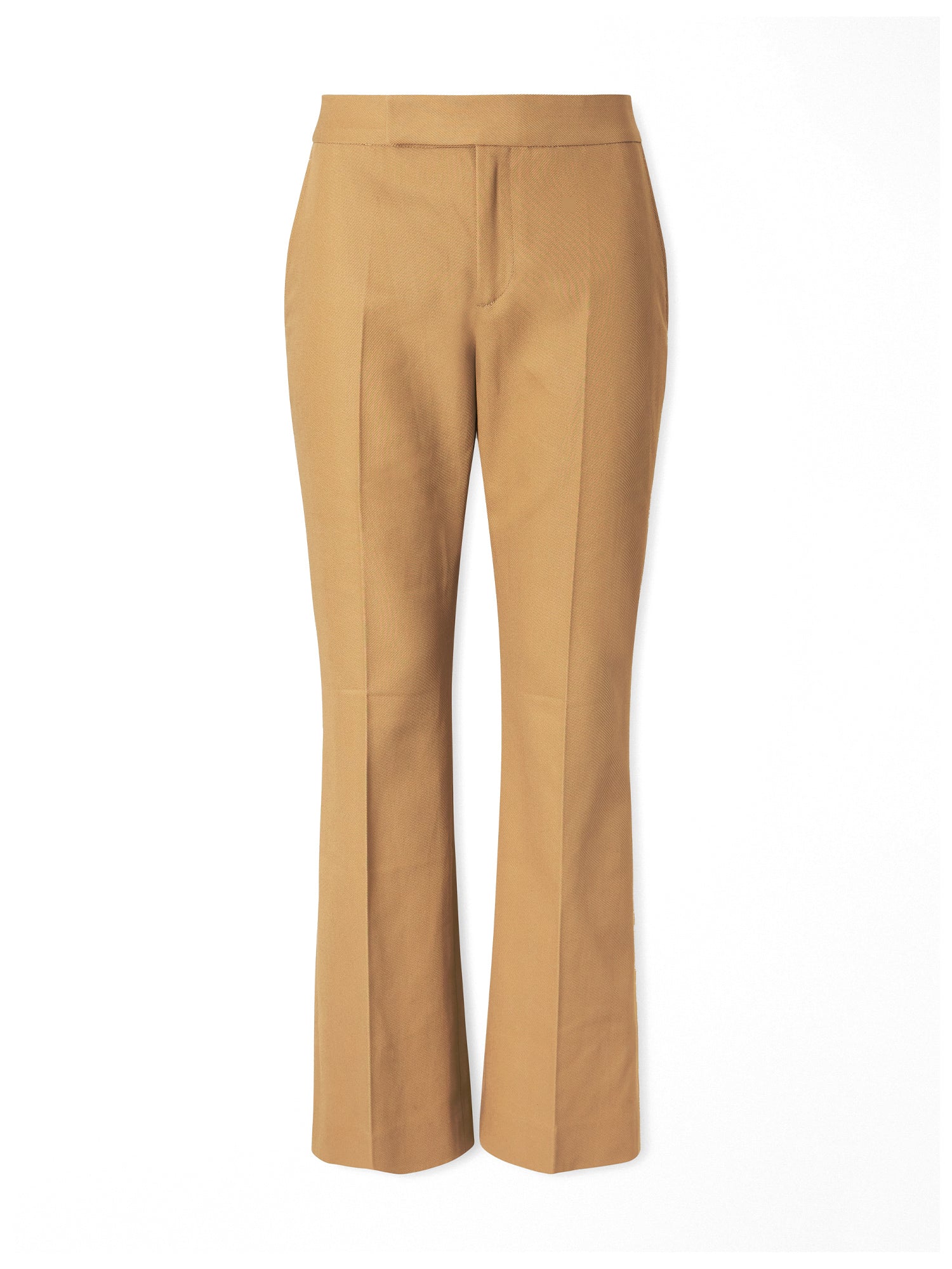 Mid Rise Flare Cotton Trousers