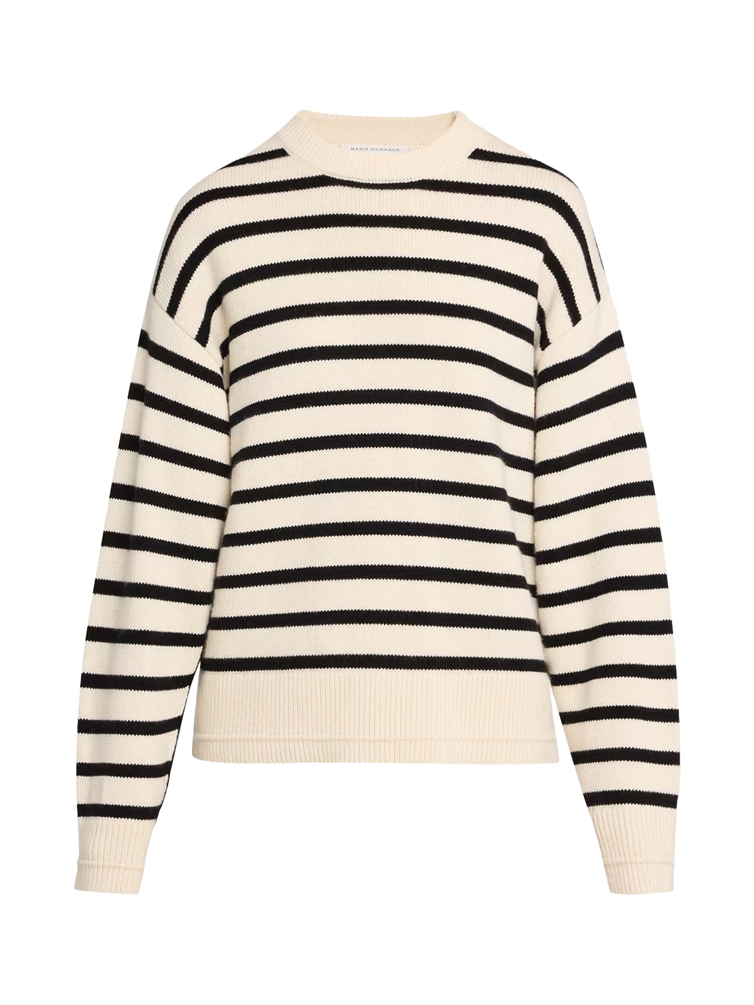 Ladder Stitch Crew Cashmere-Cotton Sweater