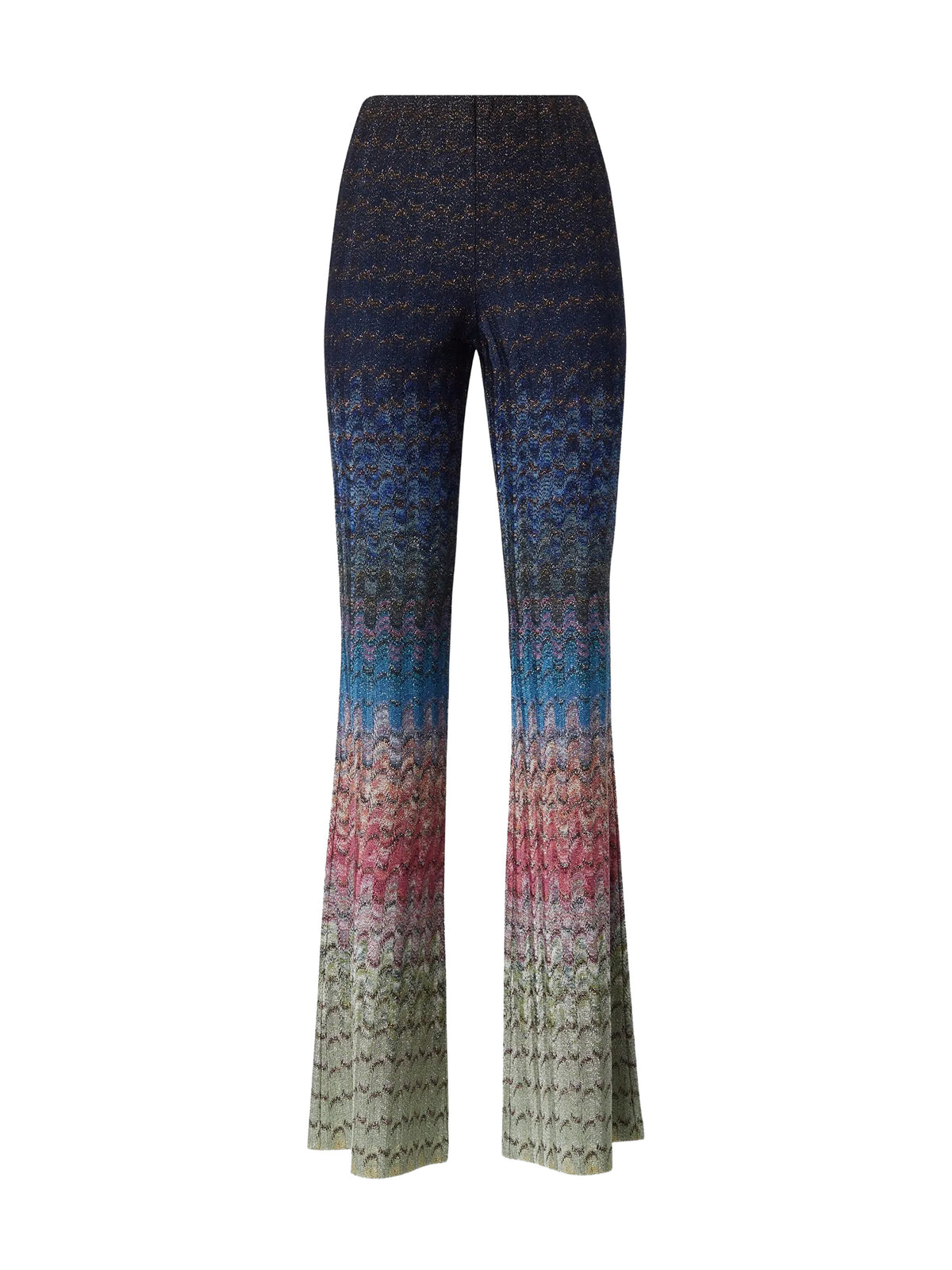 Dégradé Lamé Flare Trousers