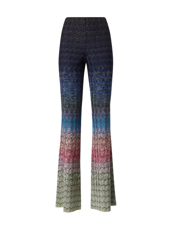 Dégradé Lamé Flare Trousers