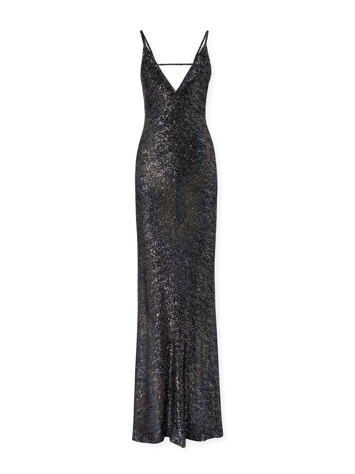 Sequined Dégradé Knit Maxi Dress
