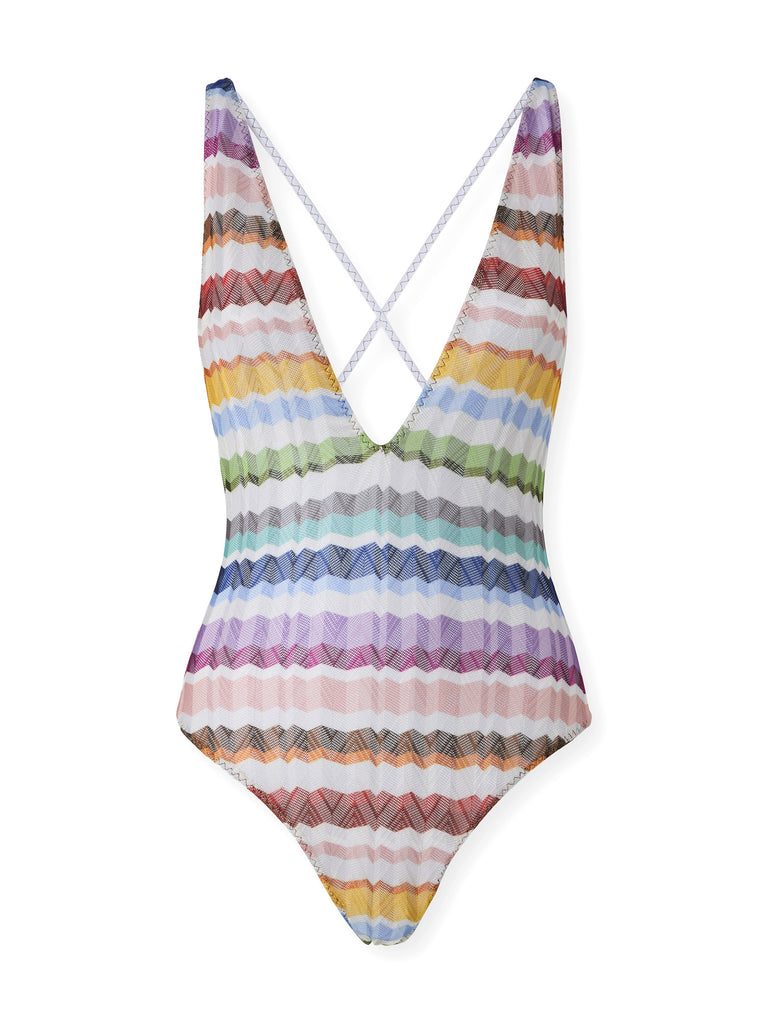 Missoni | V-Neck Zig Zag One-Piece Swimsuit – Kirna Zabête