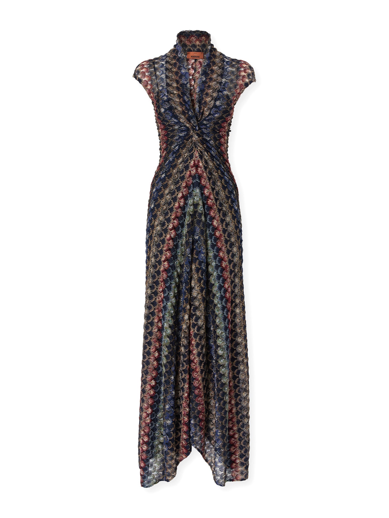 極美品　MISSONI 秋色チュニック　M Missoni | Metallic Knit Cap-Sleeve Maxi Dress – Kirna Zabête