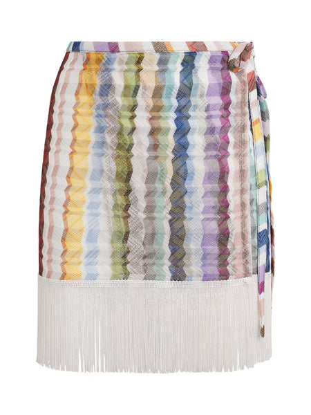 Missoni | Zig Zag Fringe-Trim Wrap Mini Skirt – Kirna Zabête