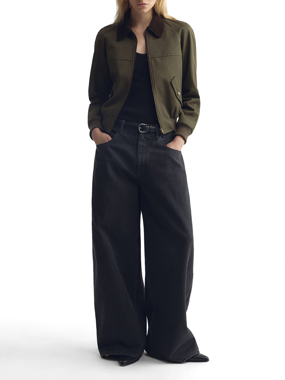 Victor Cropped Cotton Bomber Jacket