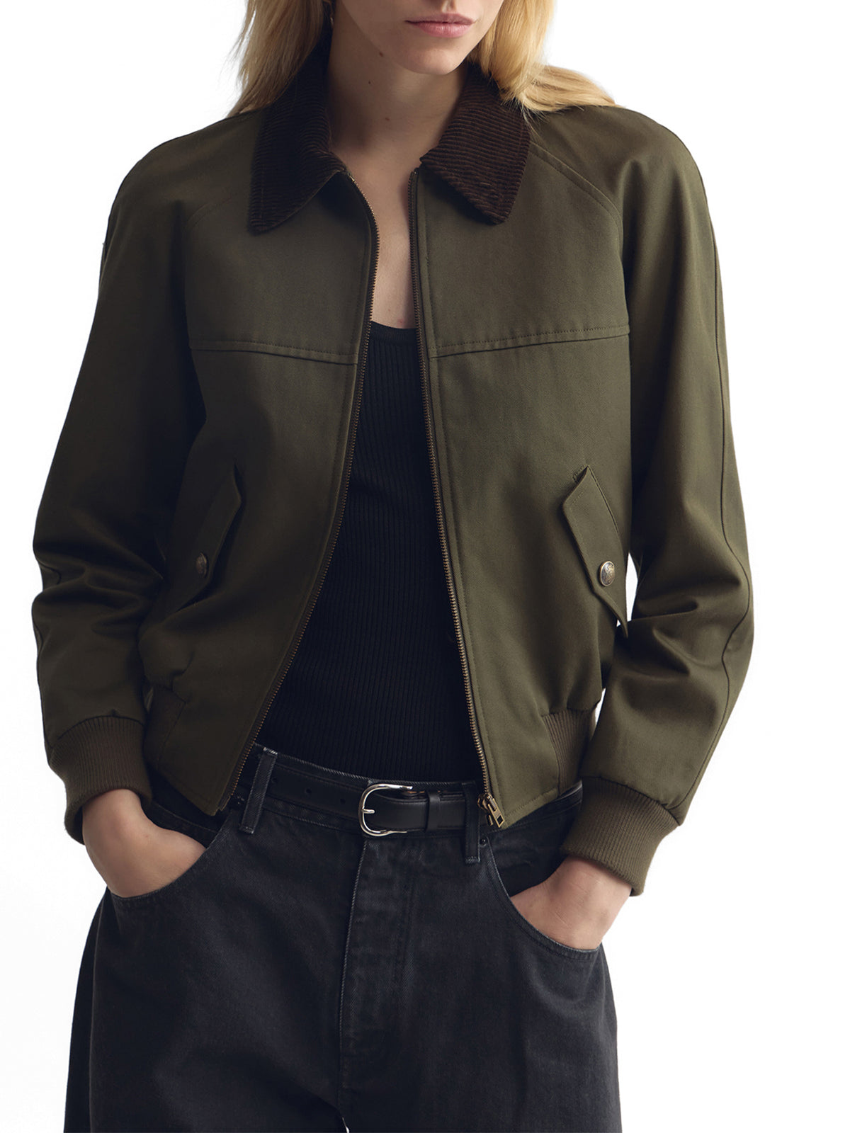 Victor Cropped Cotton Bomber Jacket