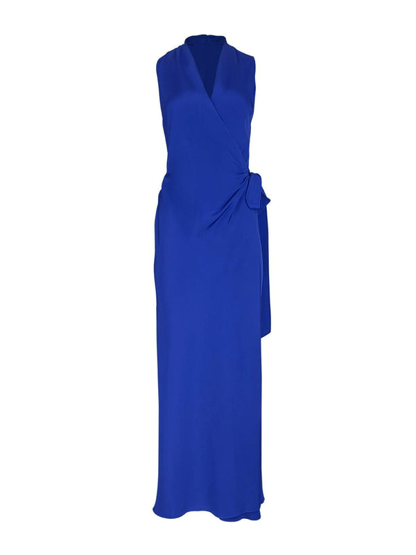 Vickie Silk Wrap Maxi Dress