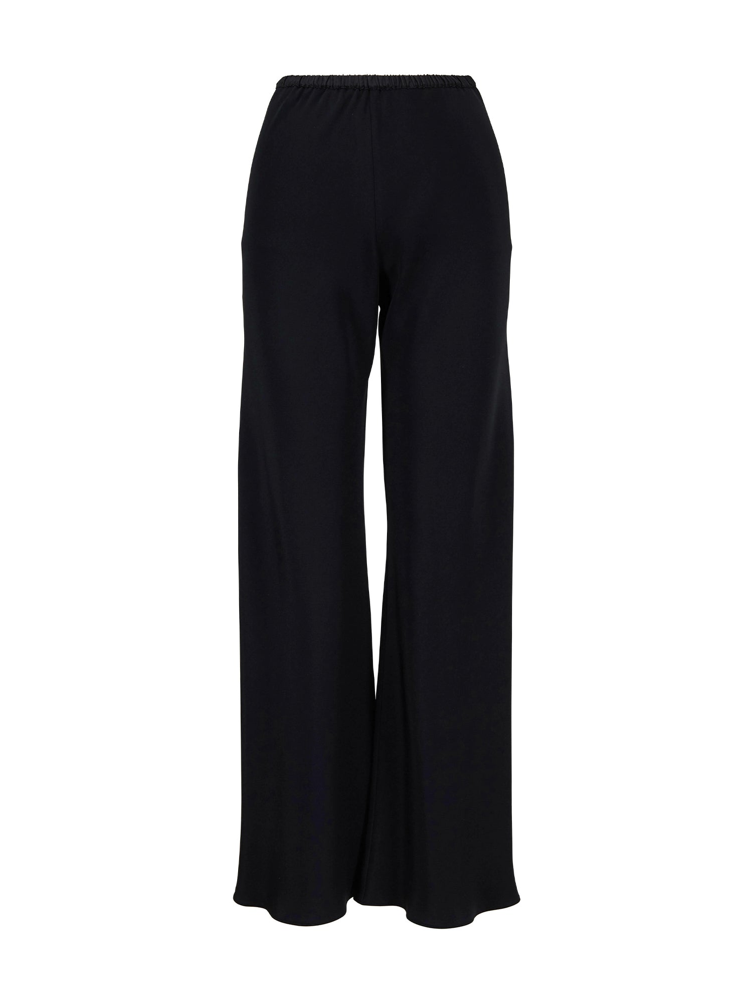 Cropped Silk Pull-On Pants