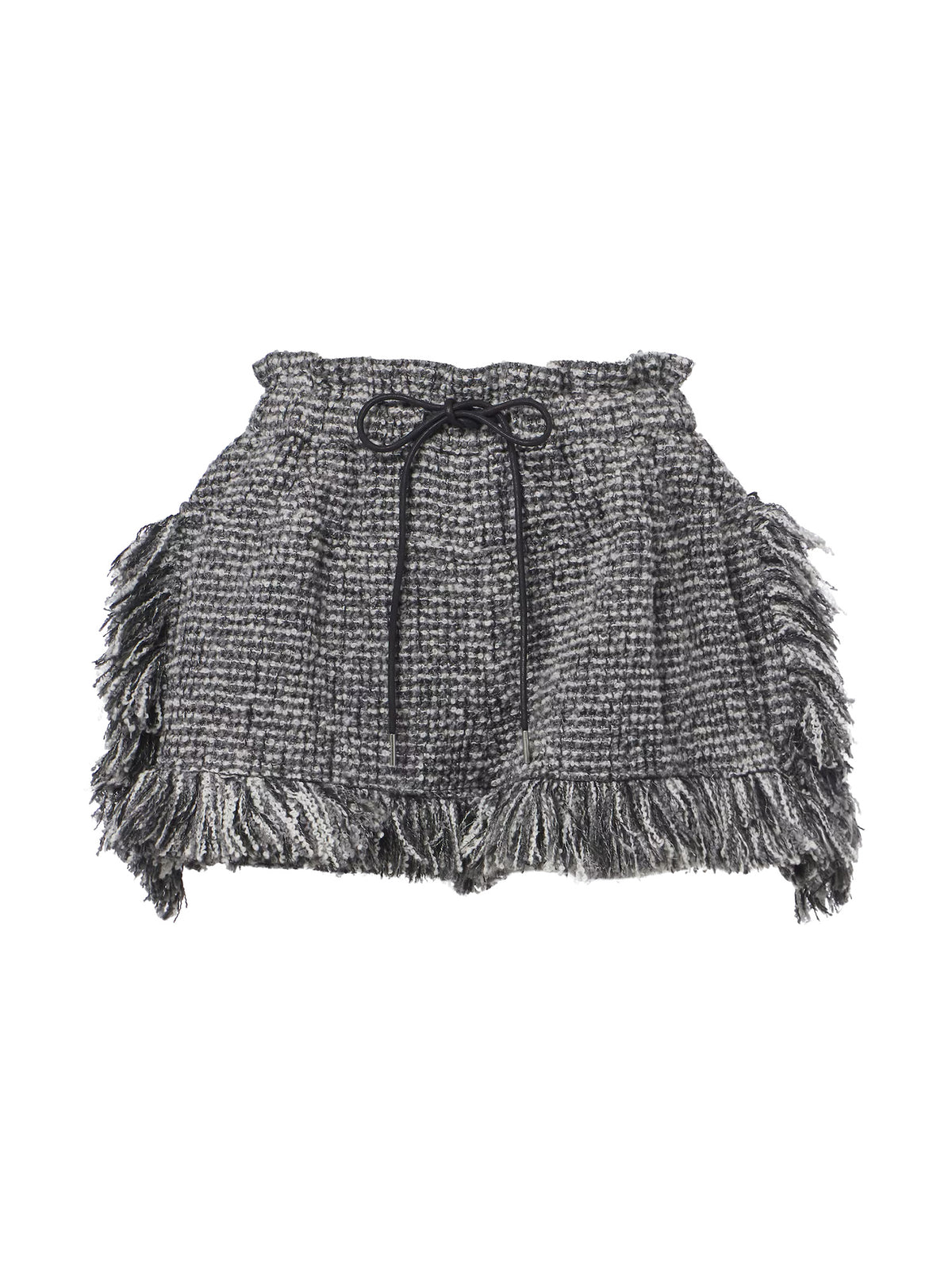 Fringed Tweed Shorts
