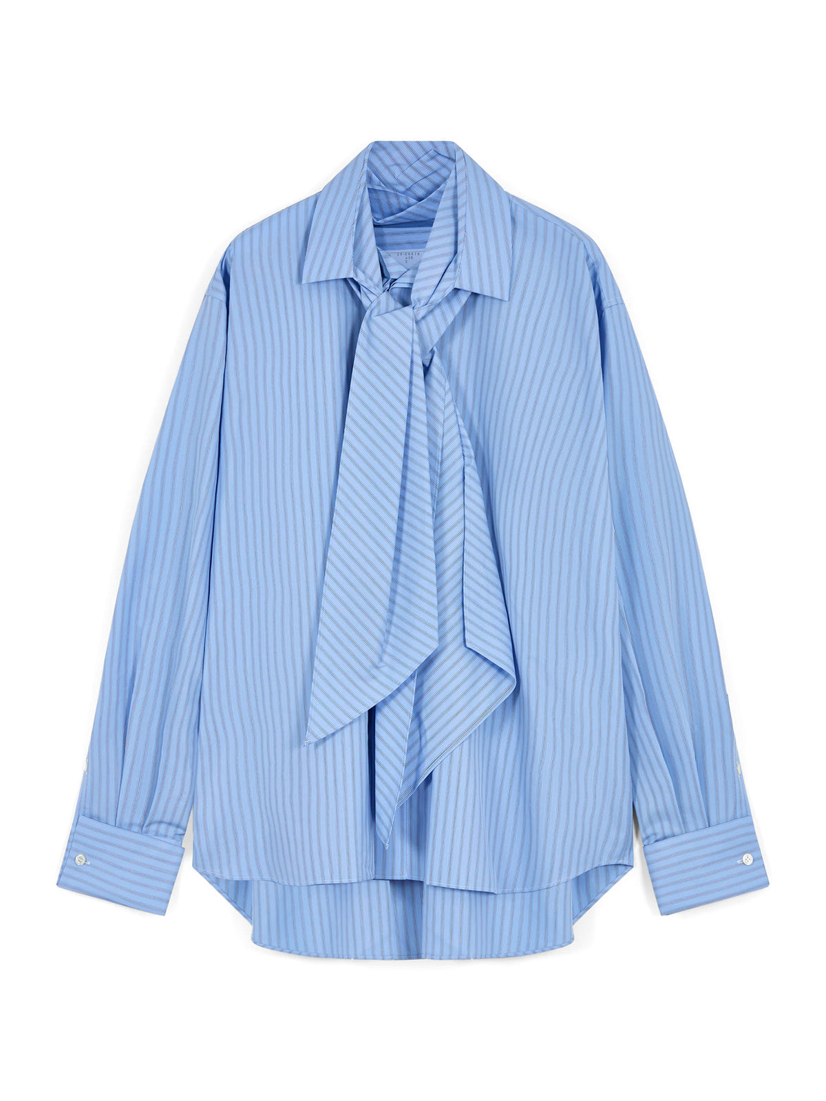 Striped Poplin Shirt with Necktie