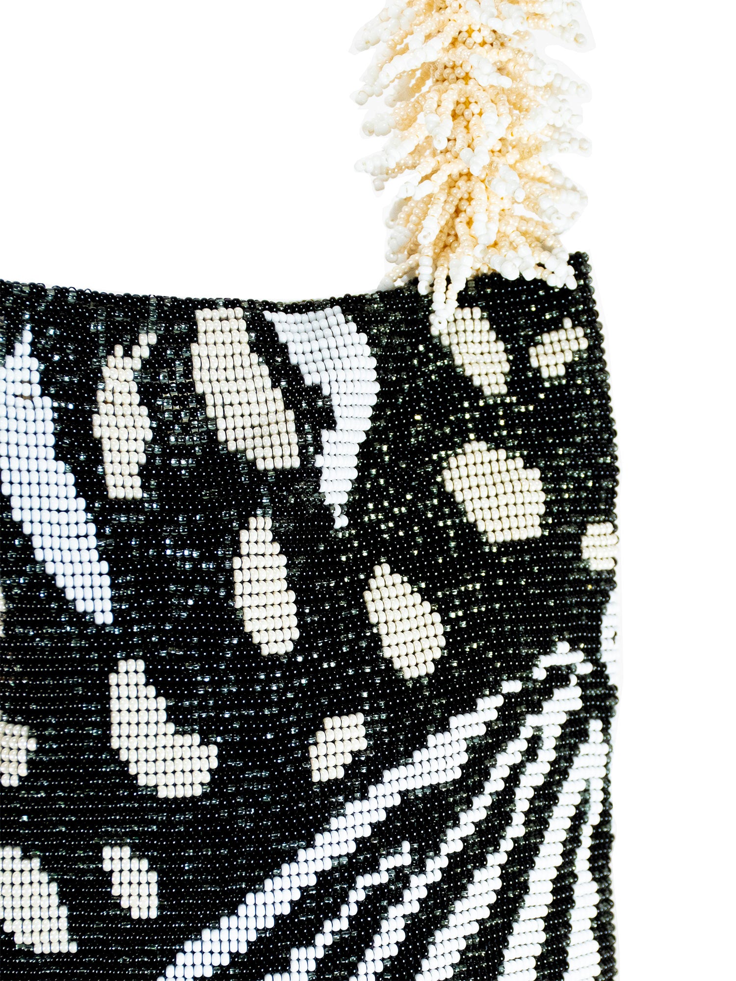 Black and Cream Butterfly Clash of Prints Bag