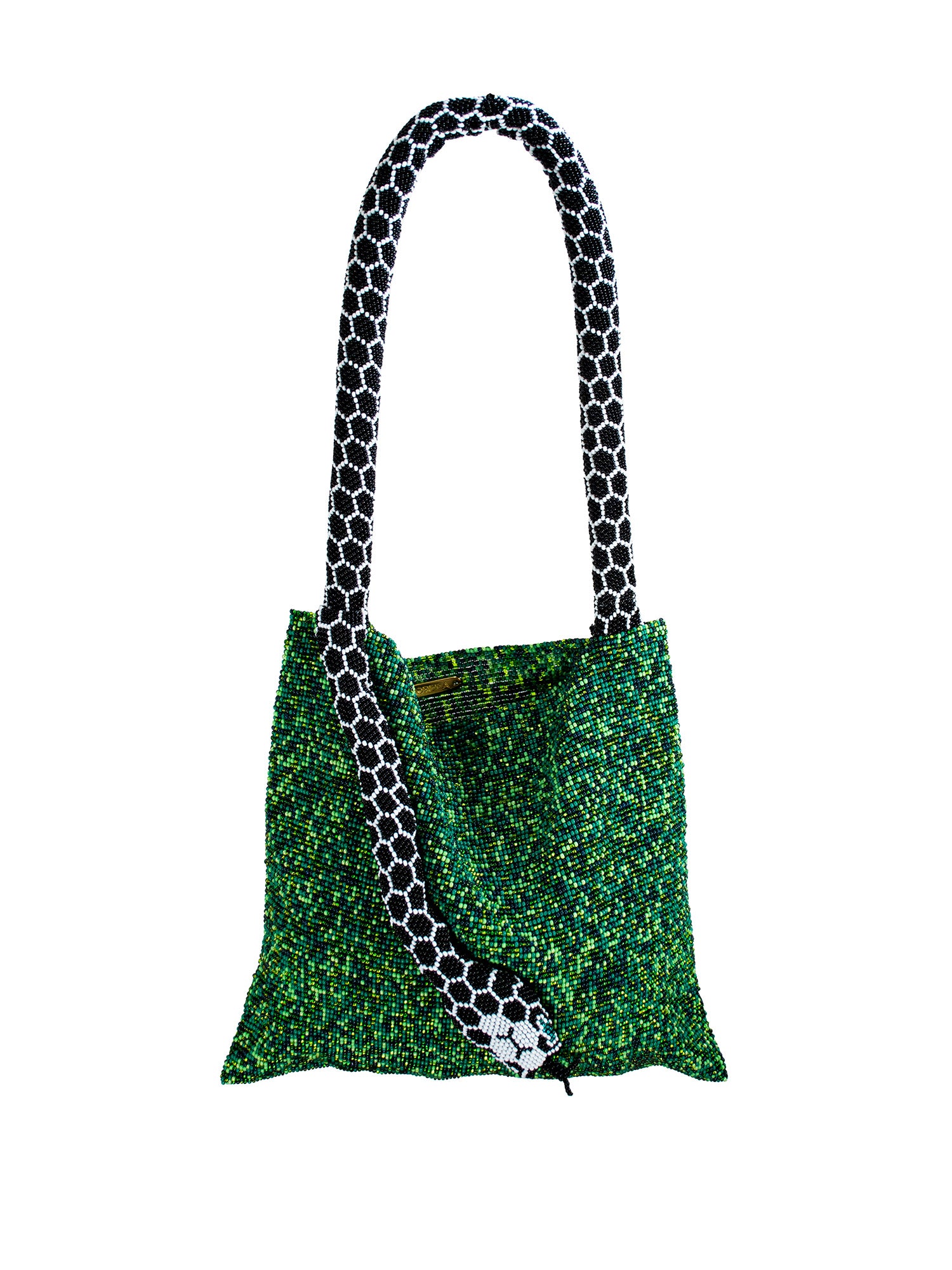 Green and Black Large Serpent Bag