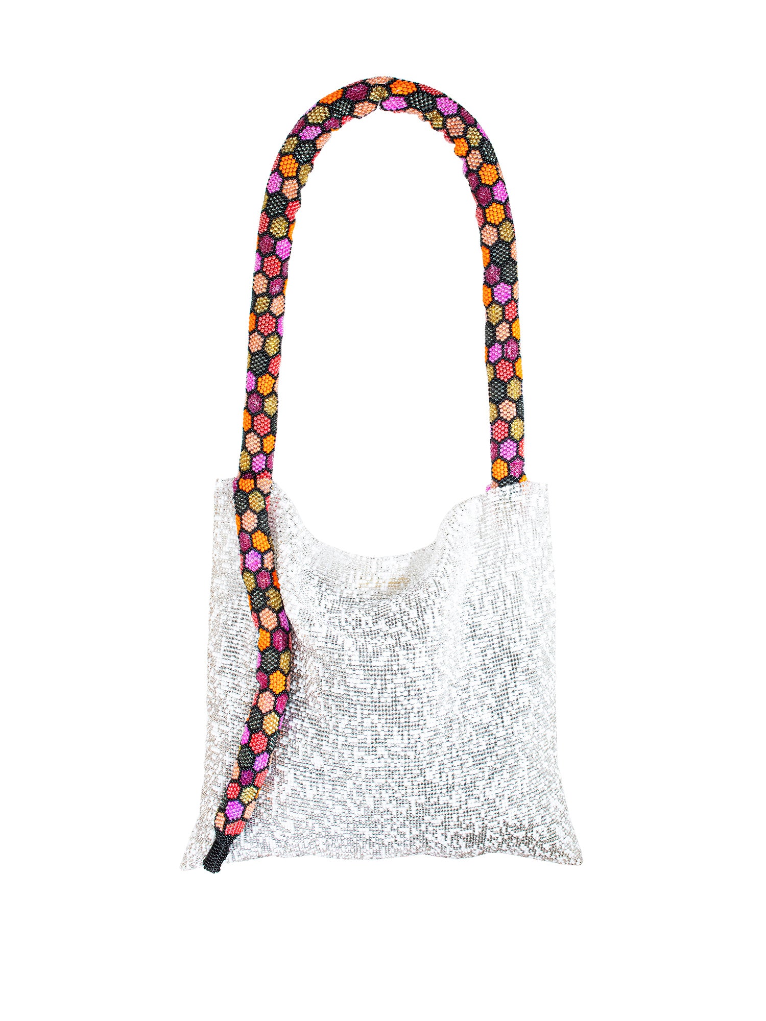 White Silver and Warm Toned Large Serpent Bag