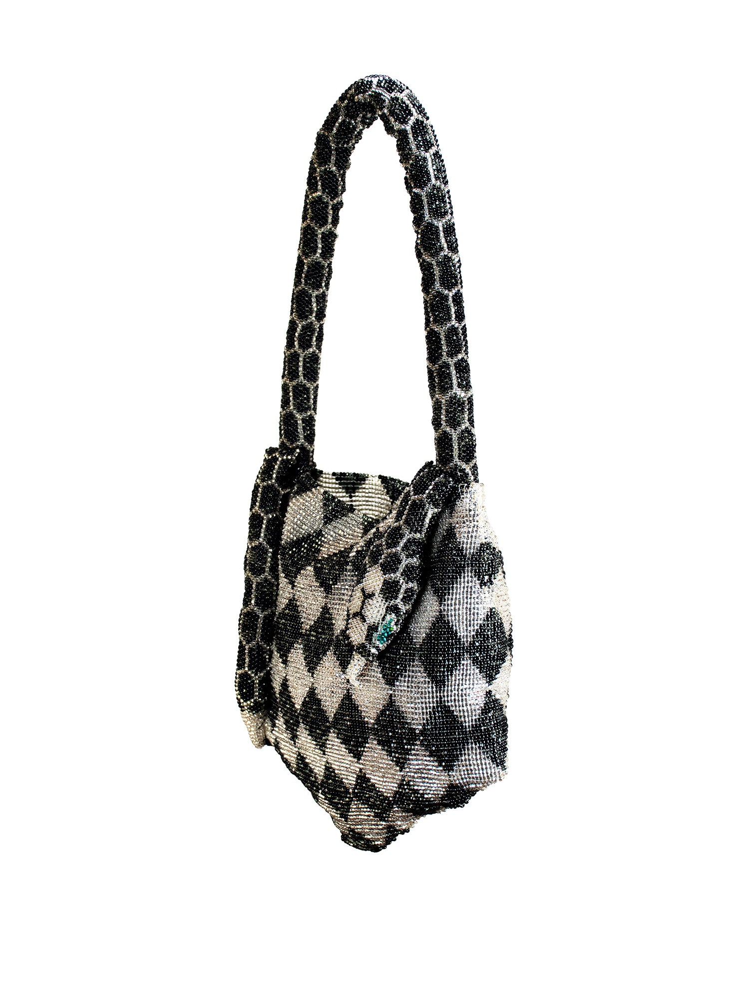 Black and Silver Mini Serpent Bag