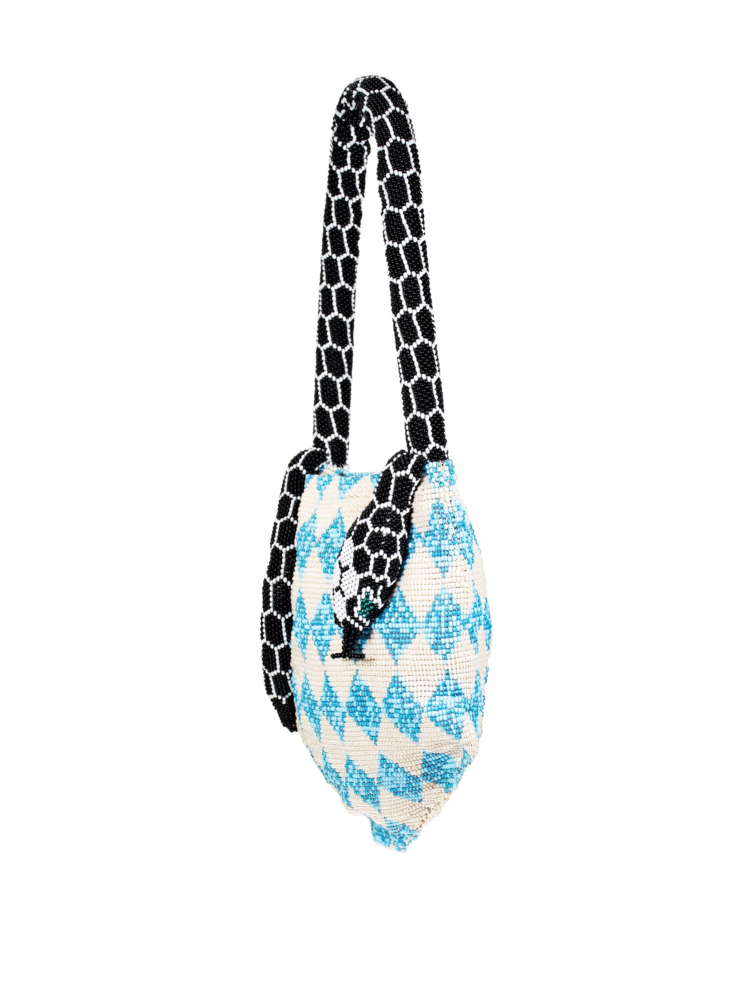 Blue and Cream Mini Serpent Bag