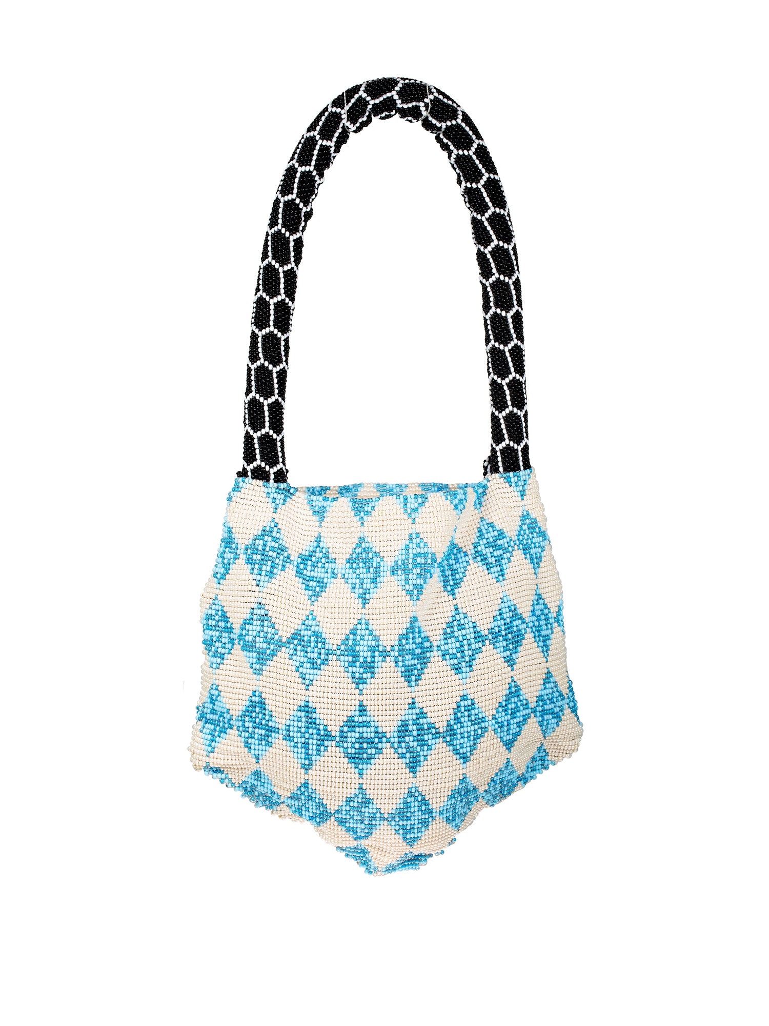 Blue and Cream Mini Serpent Bag