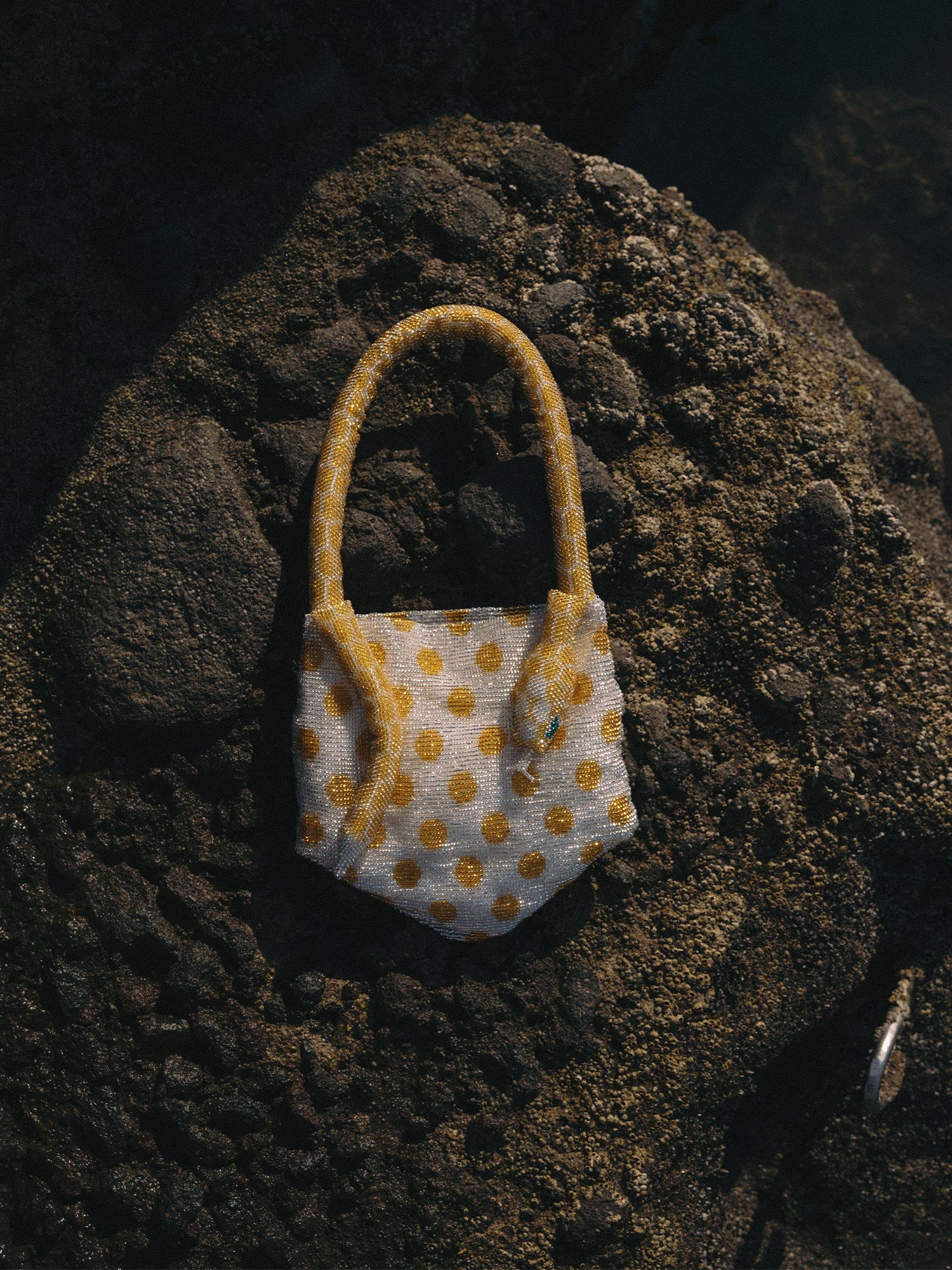 Silver and Yellow Mini Serpent Bag