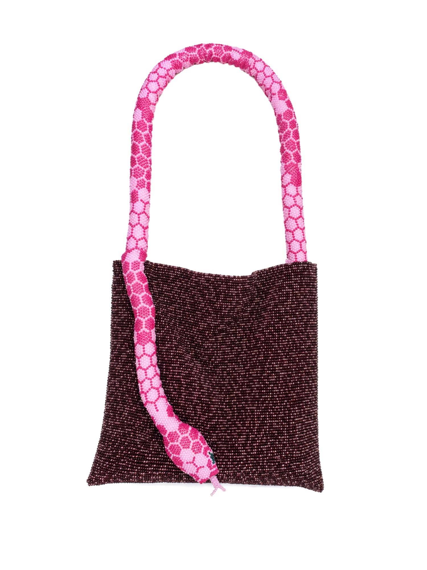 Pink and Burgundy Large Serpent Bag