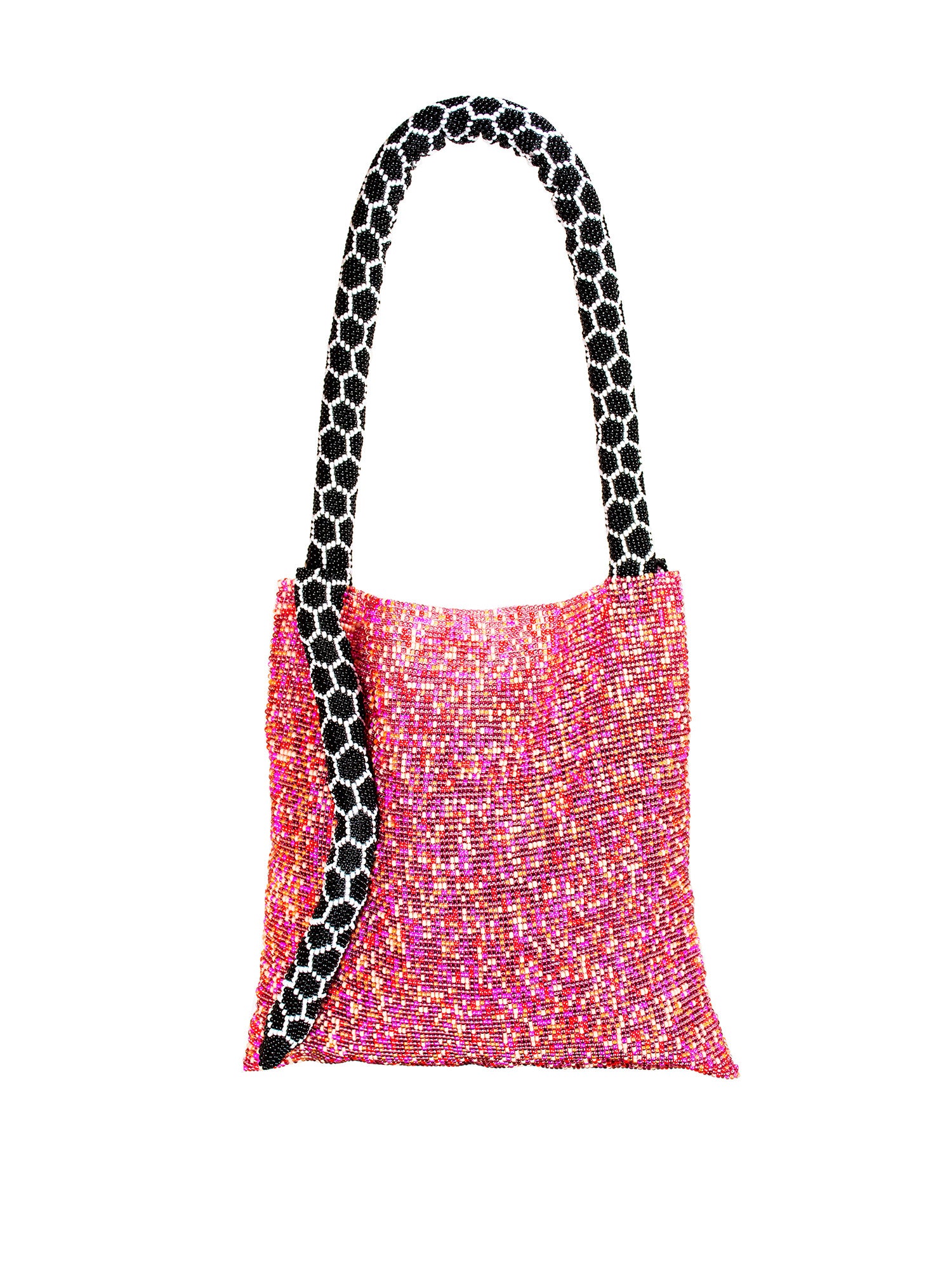 Pink, White, and Black Small Serpent Bag