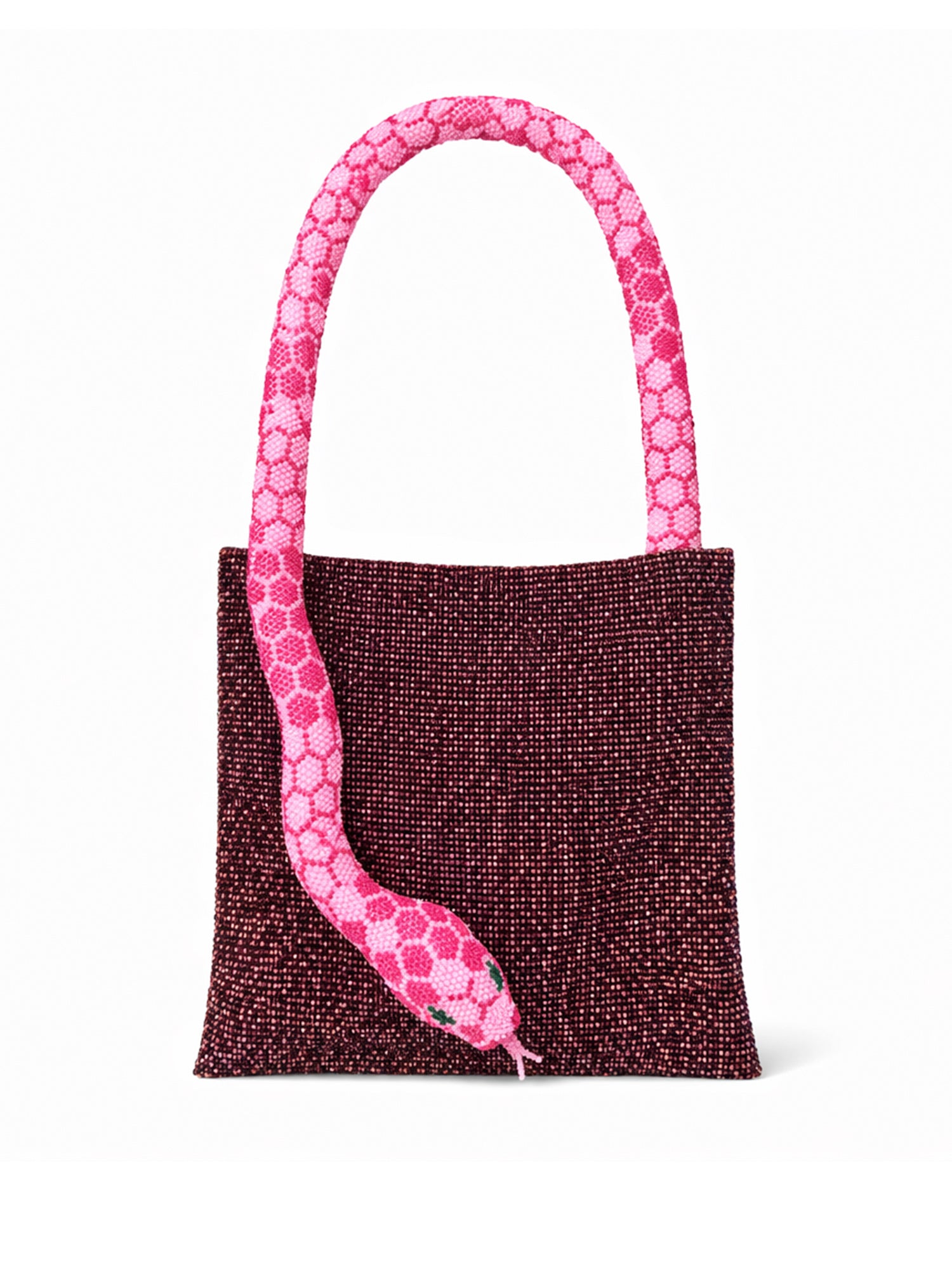 Pink and Burgundy Small Serpent Bag