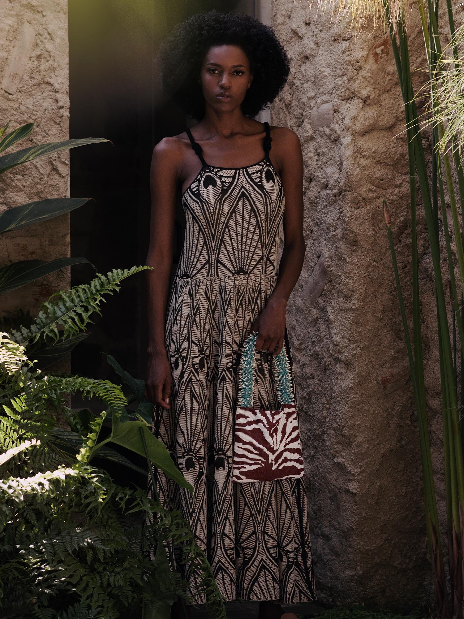 Brown and Turquoise Zebra Clash of Prints Bag