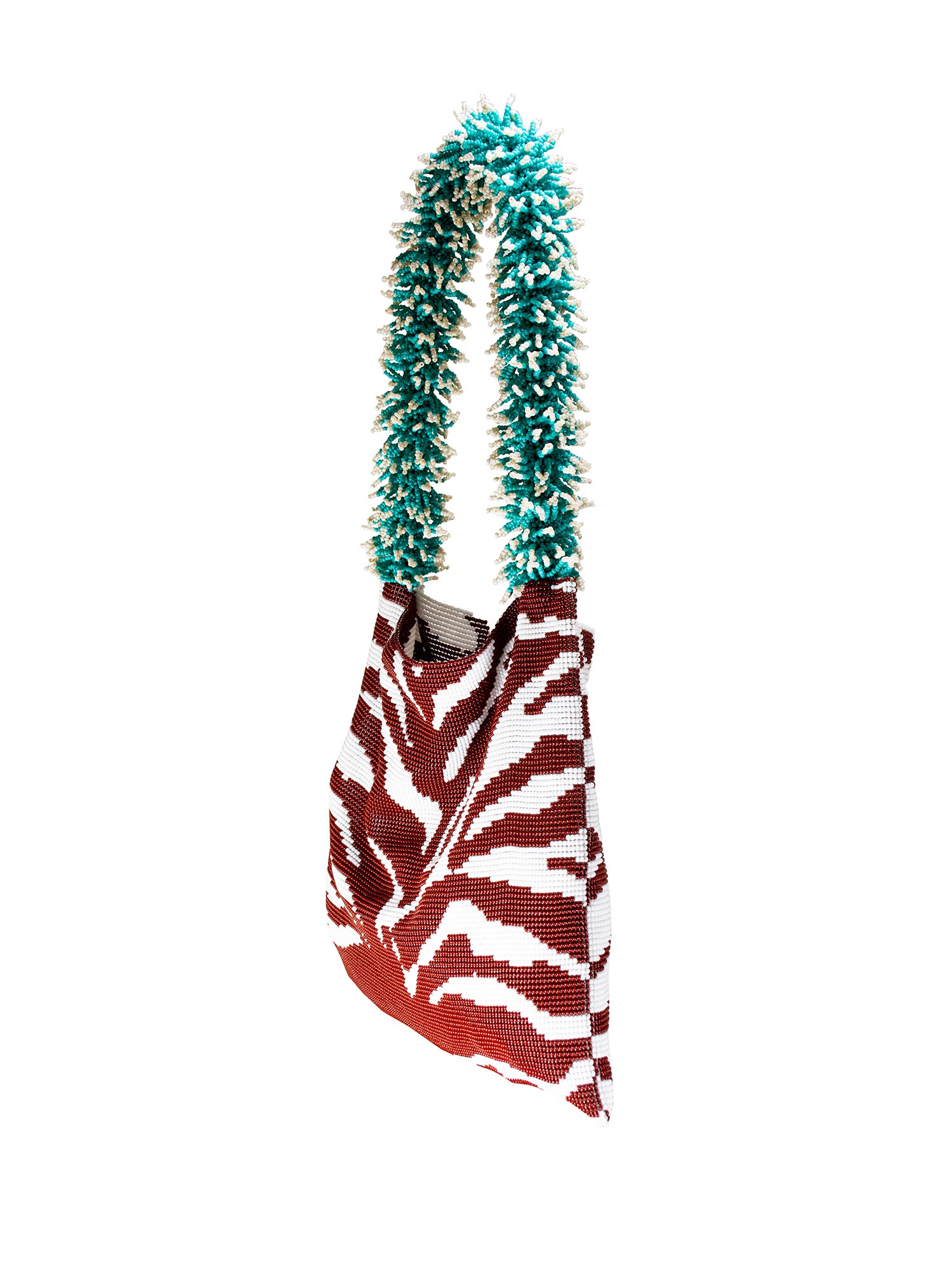 Brown and Turquoise Zebra Clash of Prints Bag