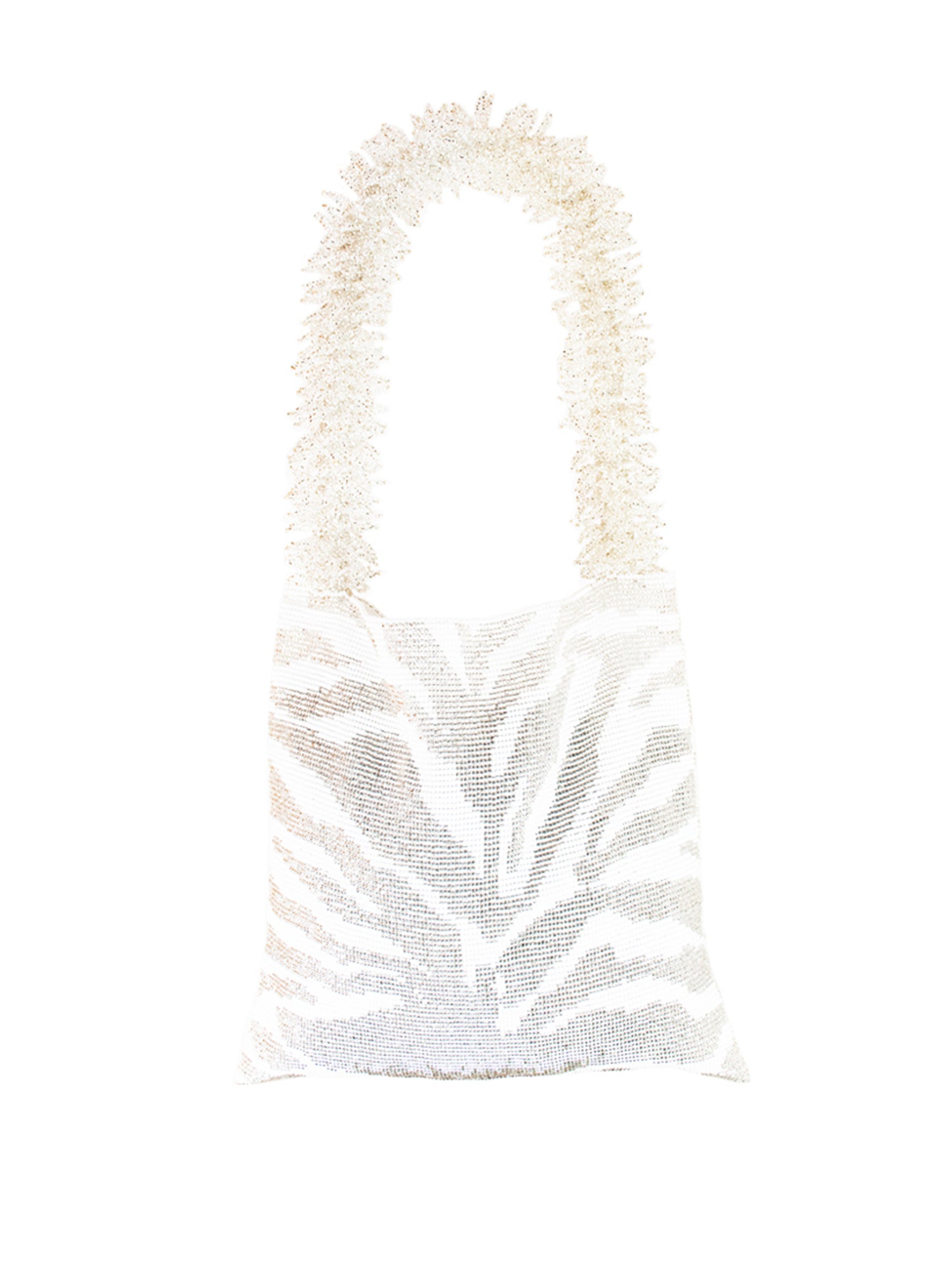 White and Silver Zebra Clash of Prints Bag
