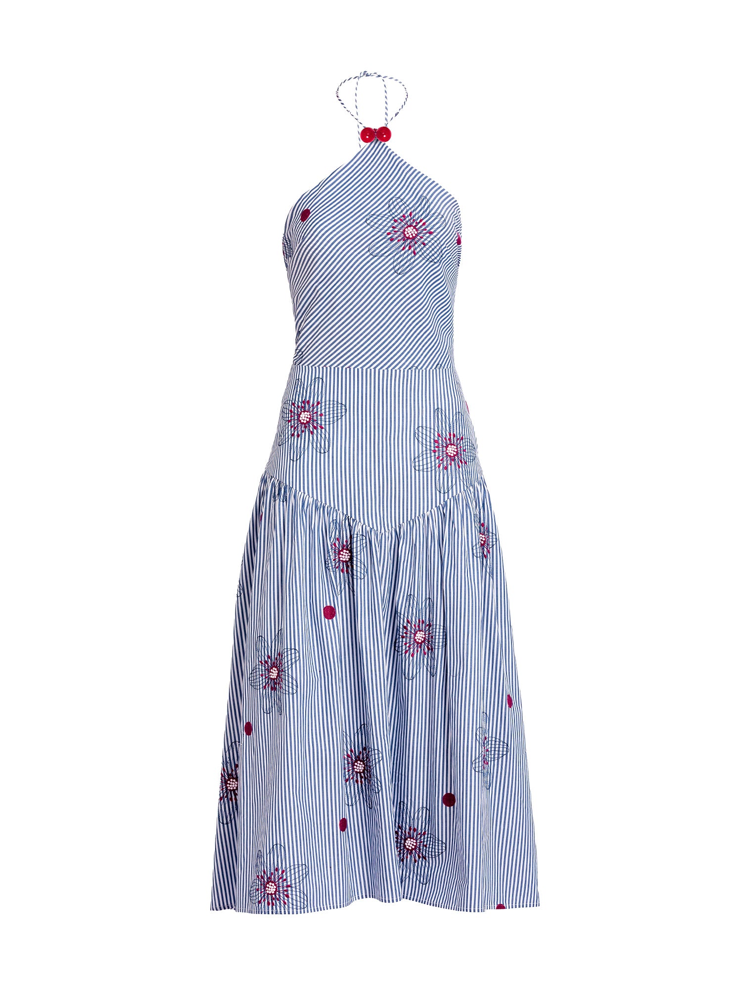 Ares Cotton Halter Midi Dress
