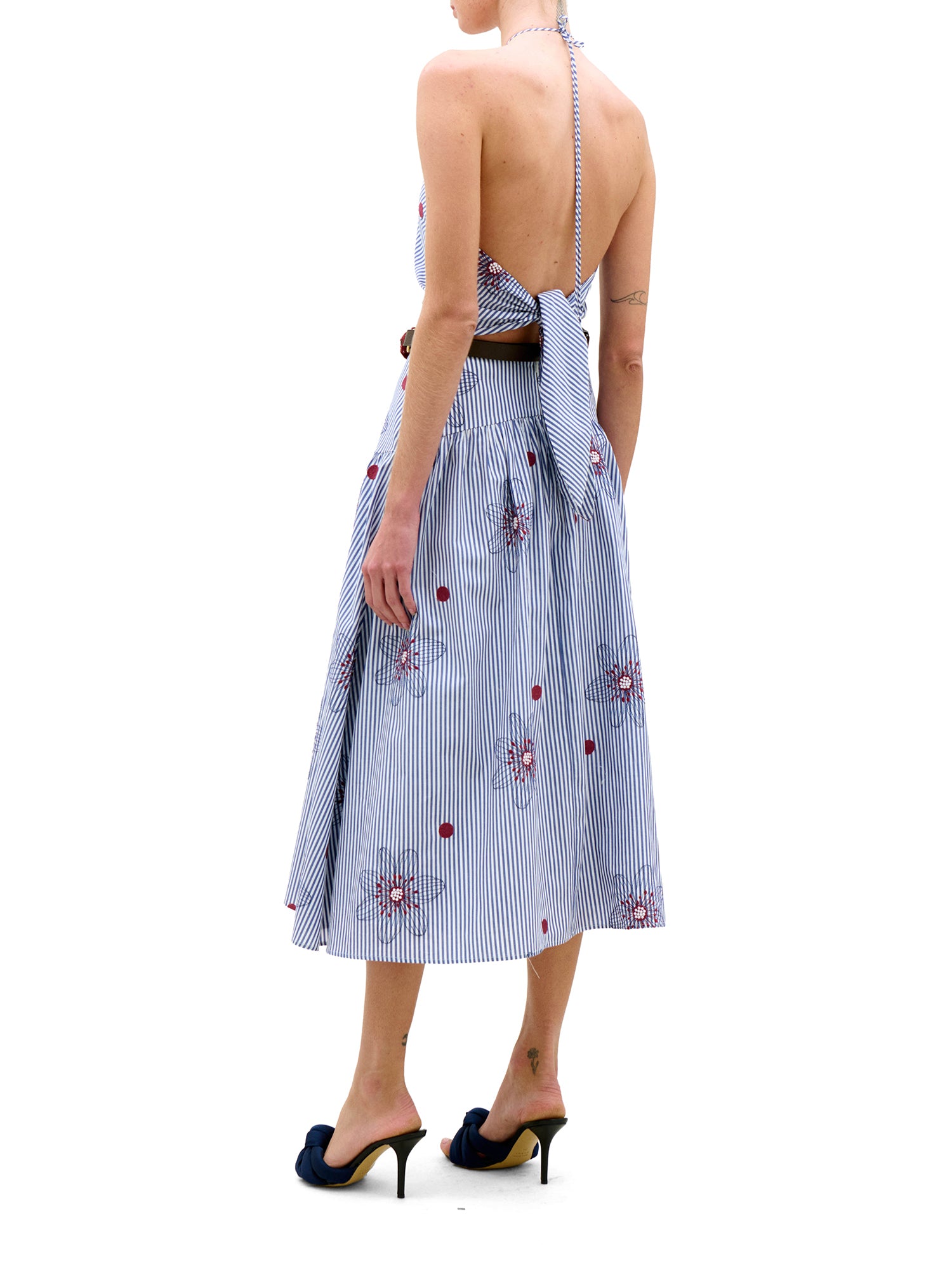 Ares Cotton Halter Midi Dress