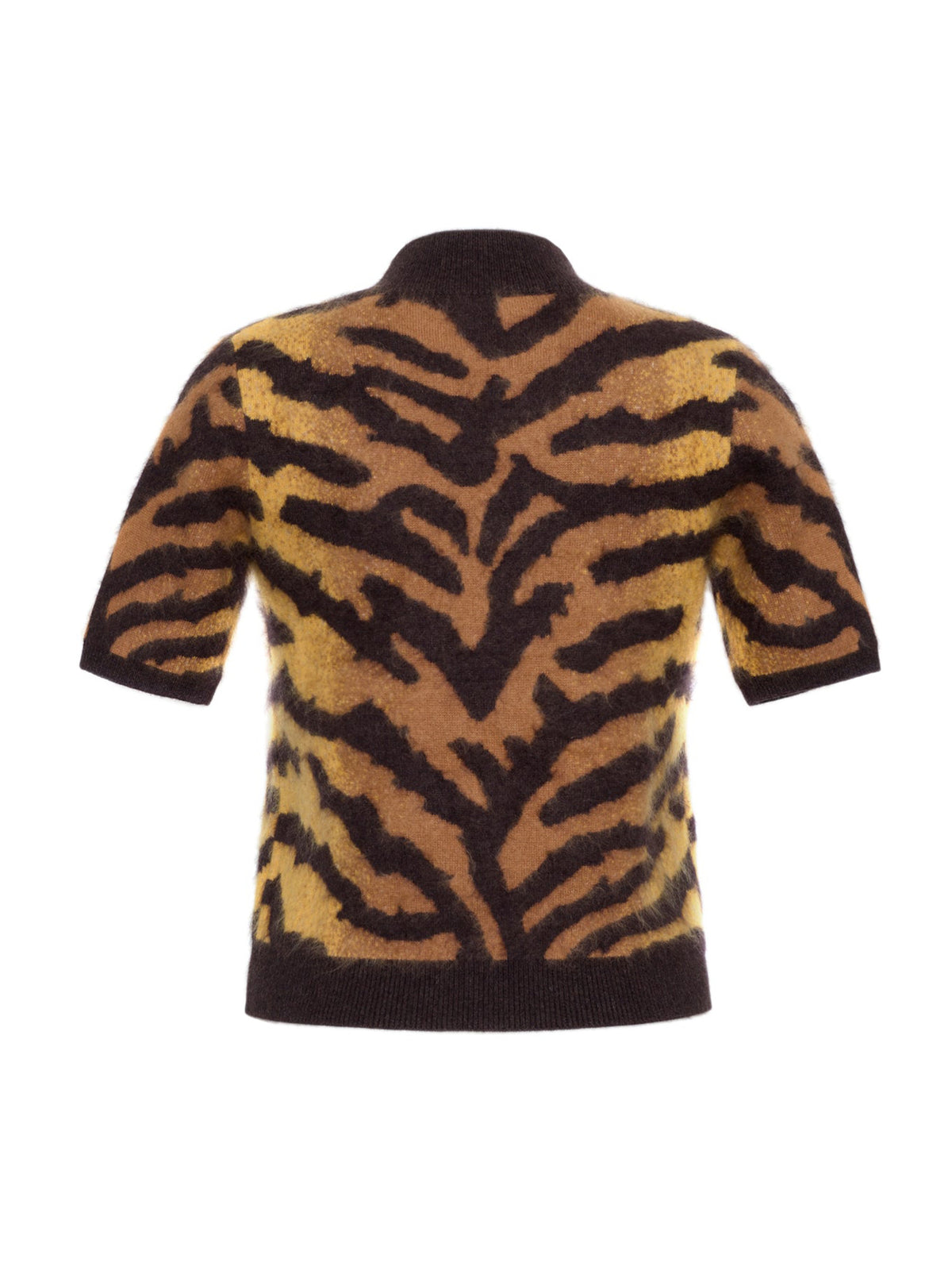 Ari Tiger-Print Cashmere Top