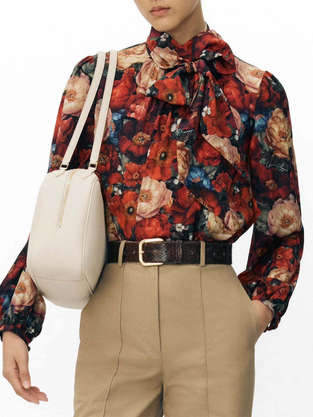Joan Floral Crêpe de Chine Top