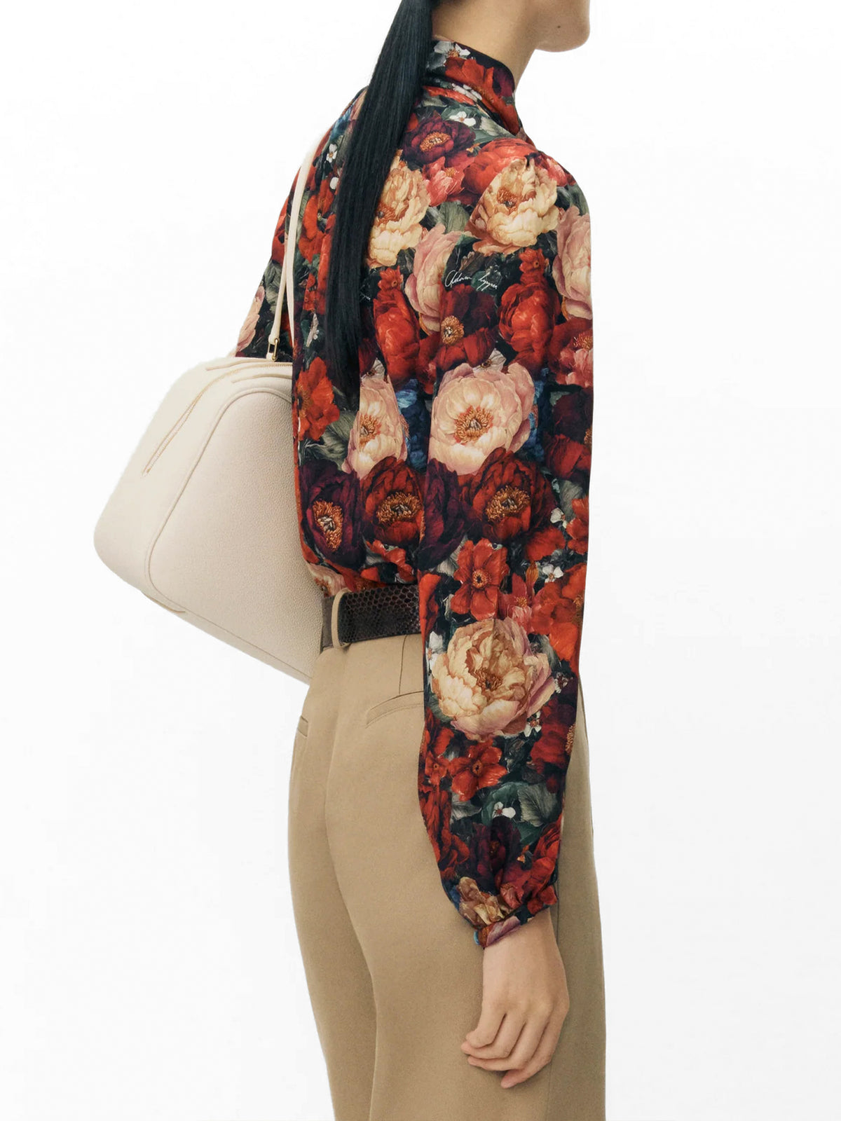 Joan Floral Crêpe de Chine Top