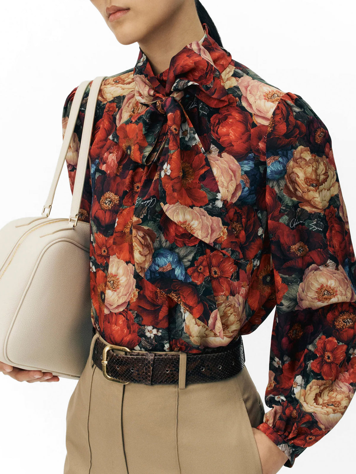 Joan Floral Crêpe de Chine Top