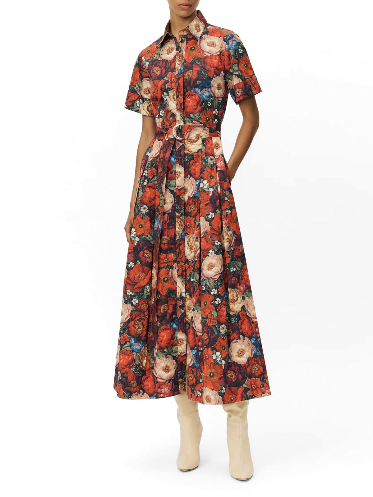 Leighton Floral Cotton Shirtdress