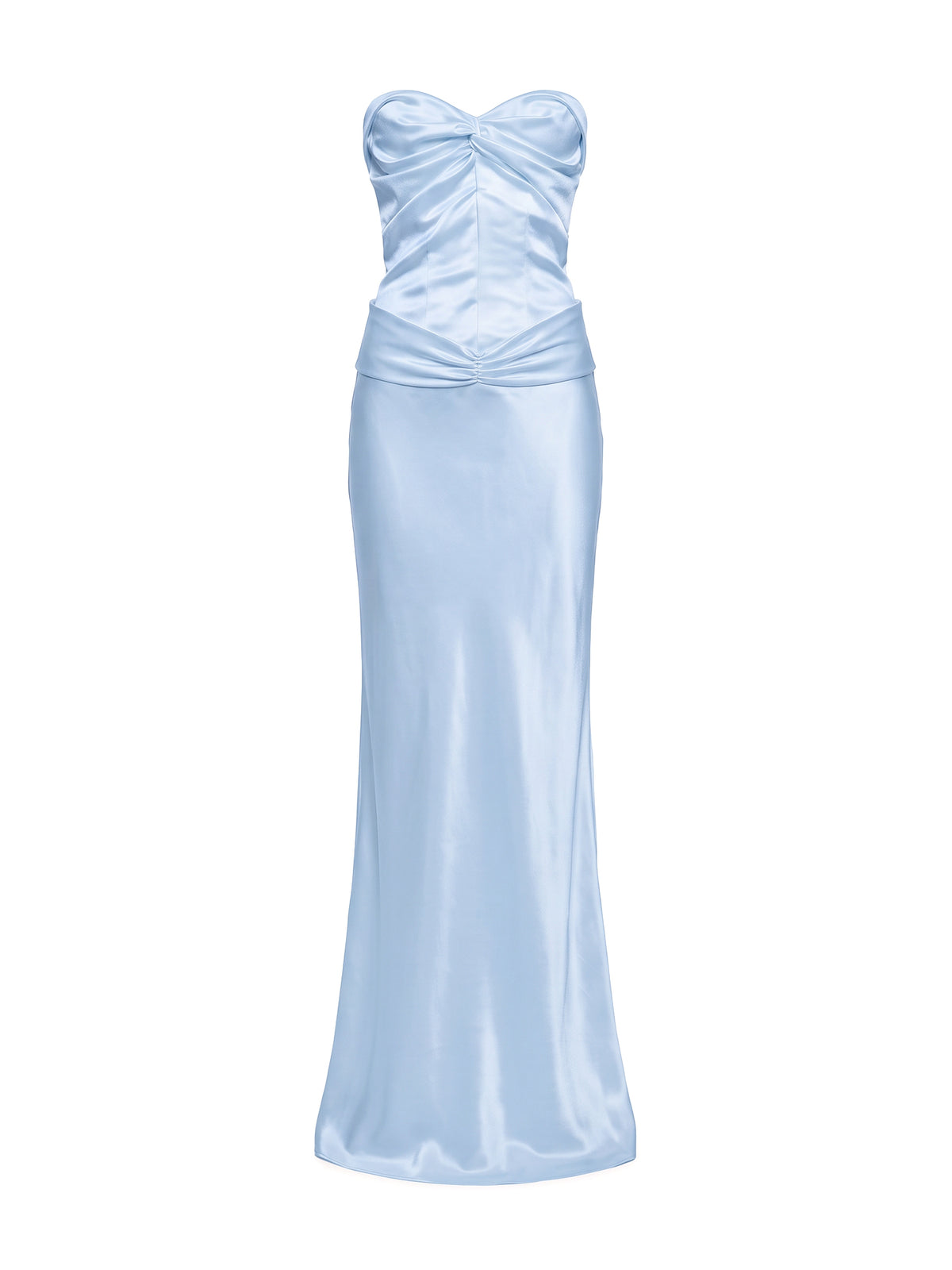 Diana Strapless Satin Midi Dress