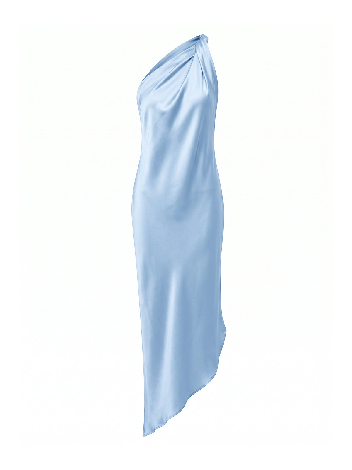Molly One-Shoulder Satin Midi Dress